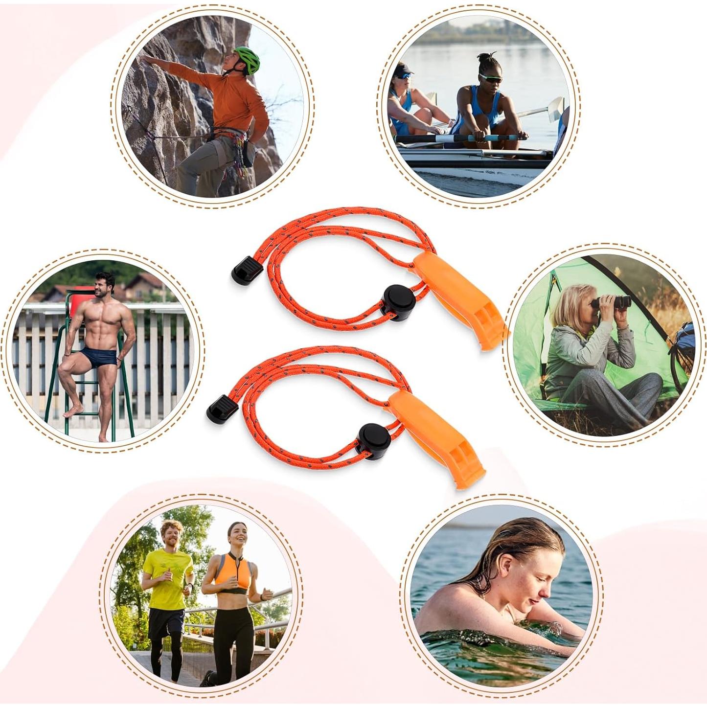 Silbatos de Emergencia Aphumedc 2 Pack Naranja 120 dB