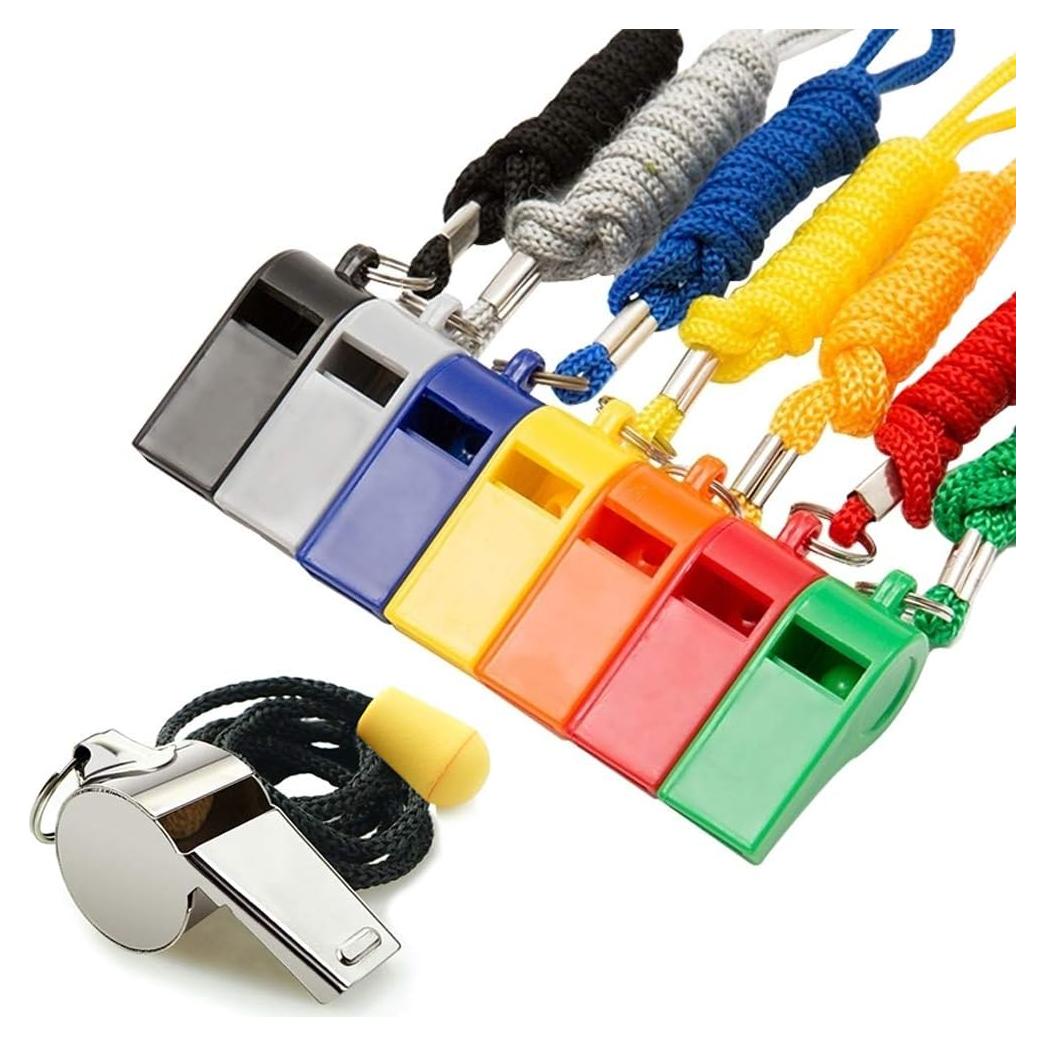 Silbatos Deportivos Fya 8PCS con Cordón - Sonido Fuerte y Claro