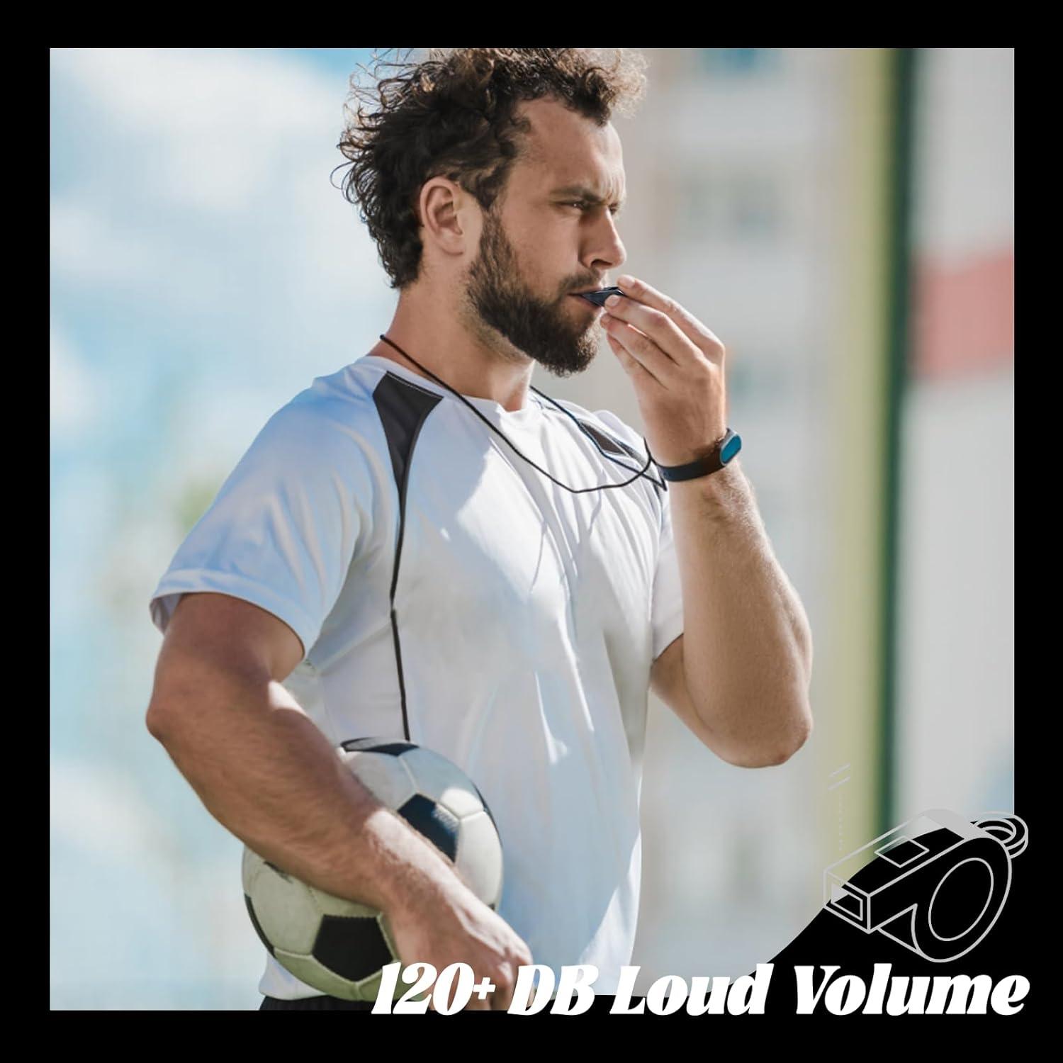 48 Silbatos de Entrenador Retainbre con Cordón Negro