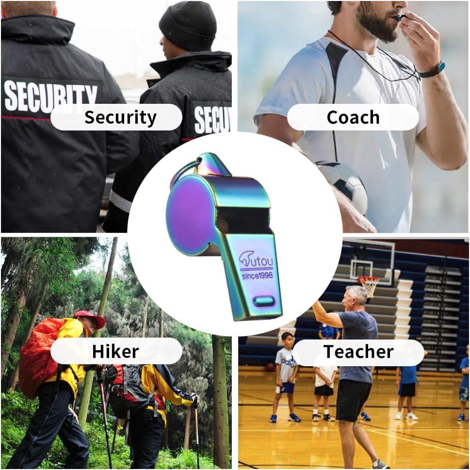 Silbato HUTOU L4820SX de Acero Inoxidable con Cordón - 2 Paquetes