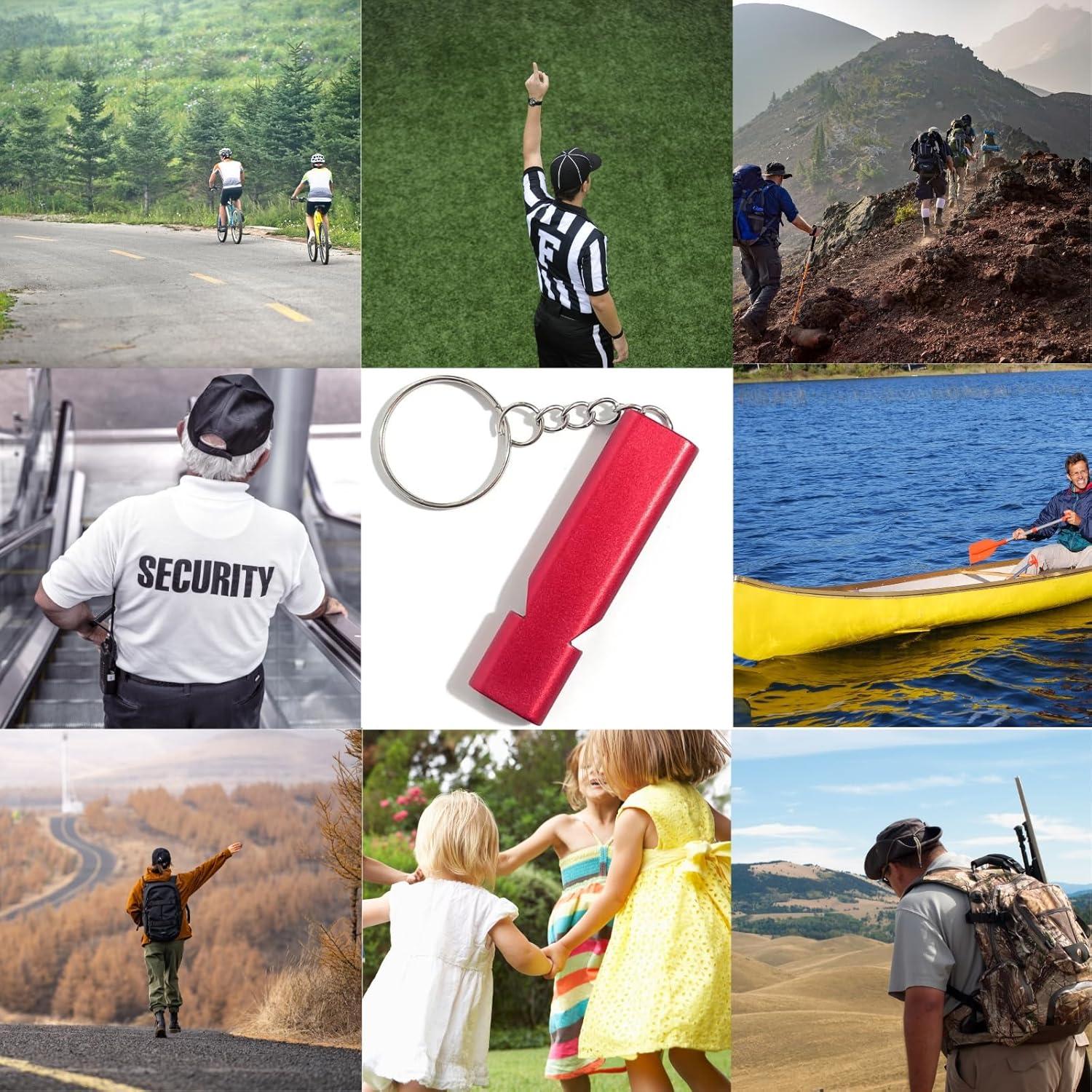 Paquete de 4 Silbatos de Emergencia Doble Tubo BSPIX 120dB