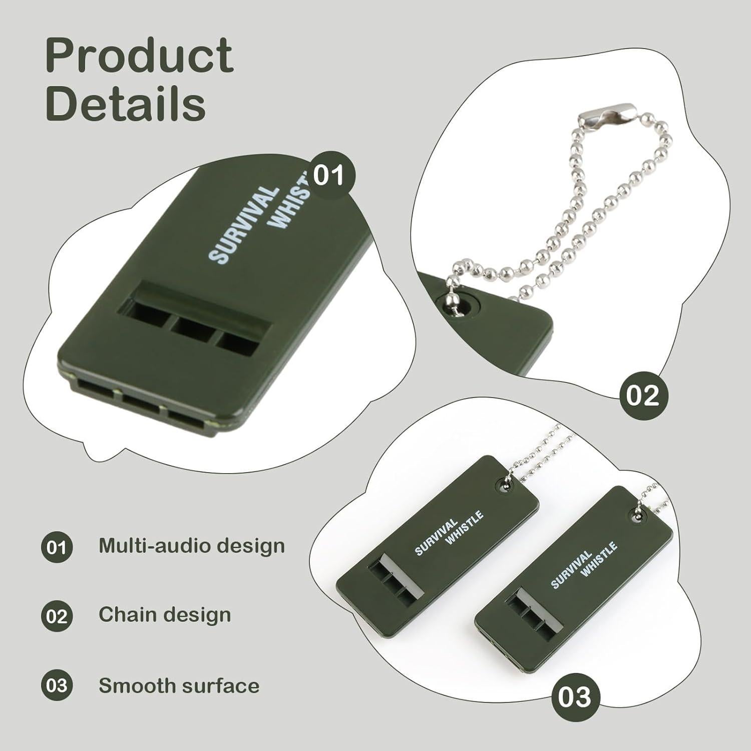 Silbatos de Emergencia hoeslaw ZS - 120 dB, Verde, PVC