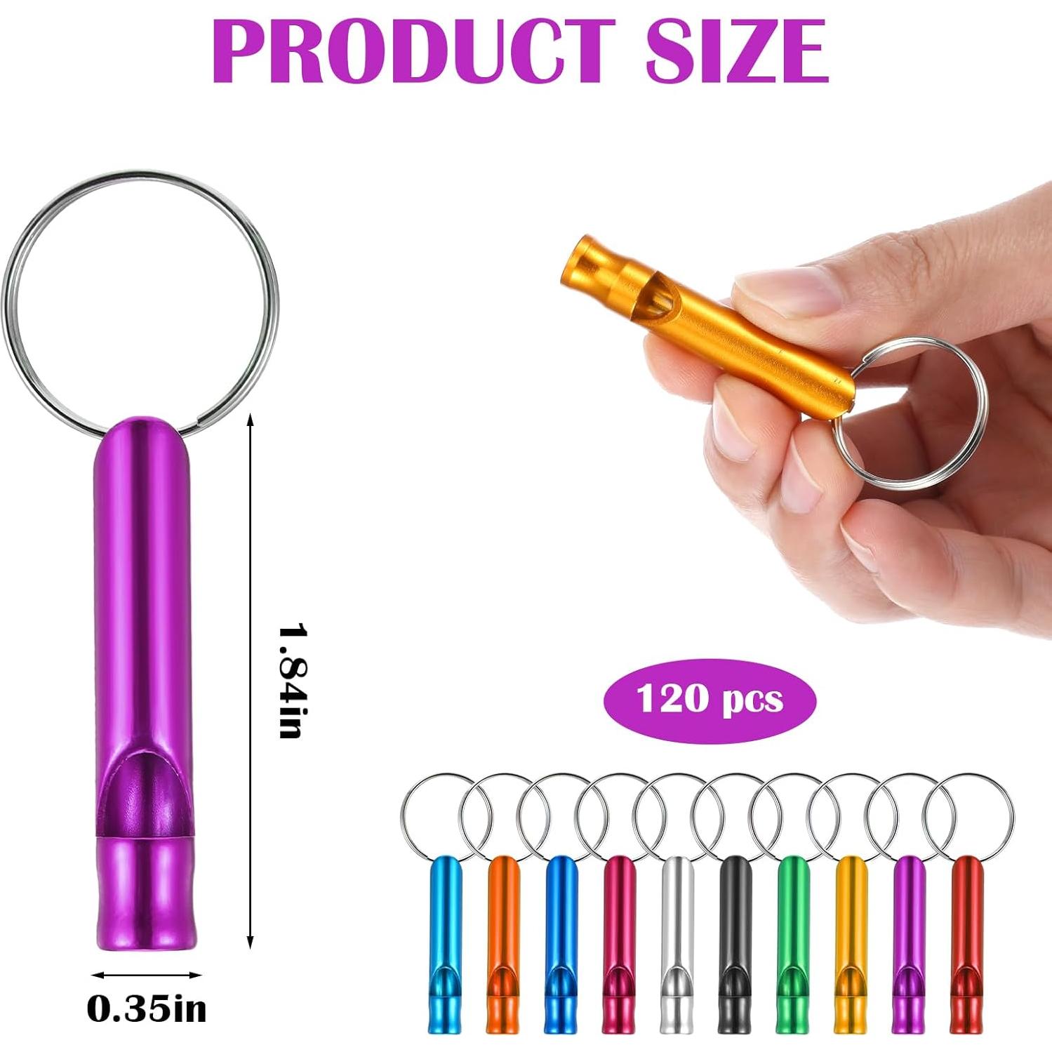 120 Silbatos de Emergencia Tolare de Aluminio para Camping