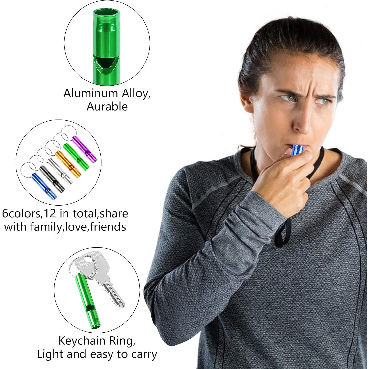 Silbato de Emergencia MIDELONG 12 pcs Aluminio Multicolor