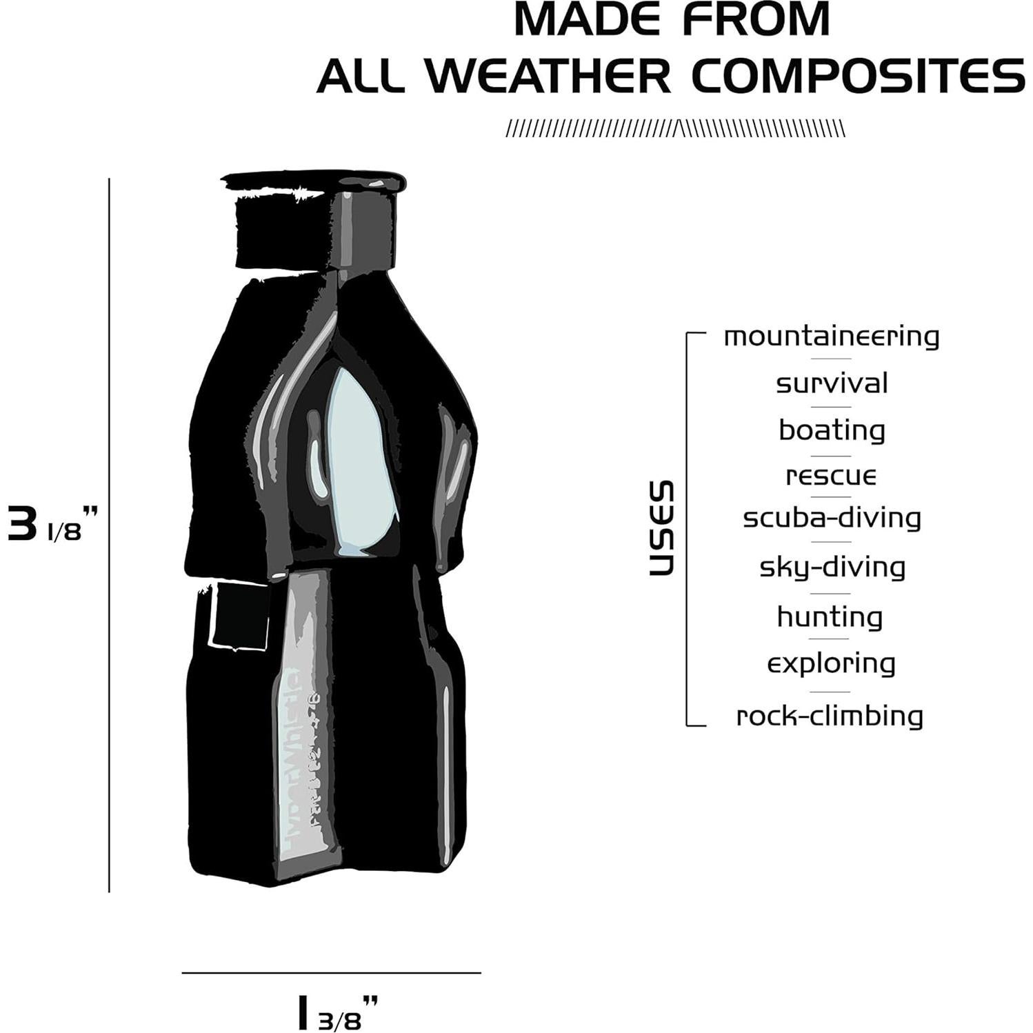 Silbato HyperWhistle Ultra Ruidoso 142dB Naranja Seguridad