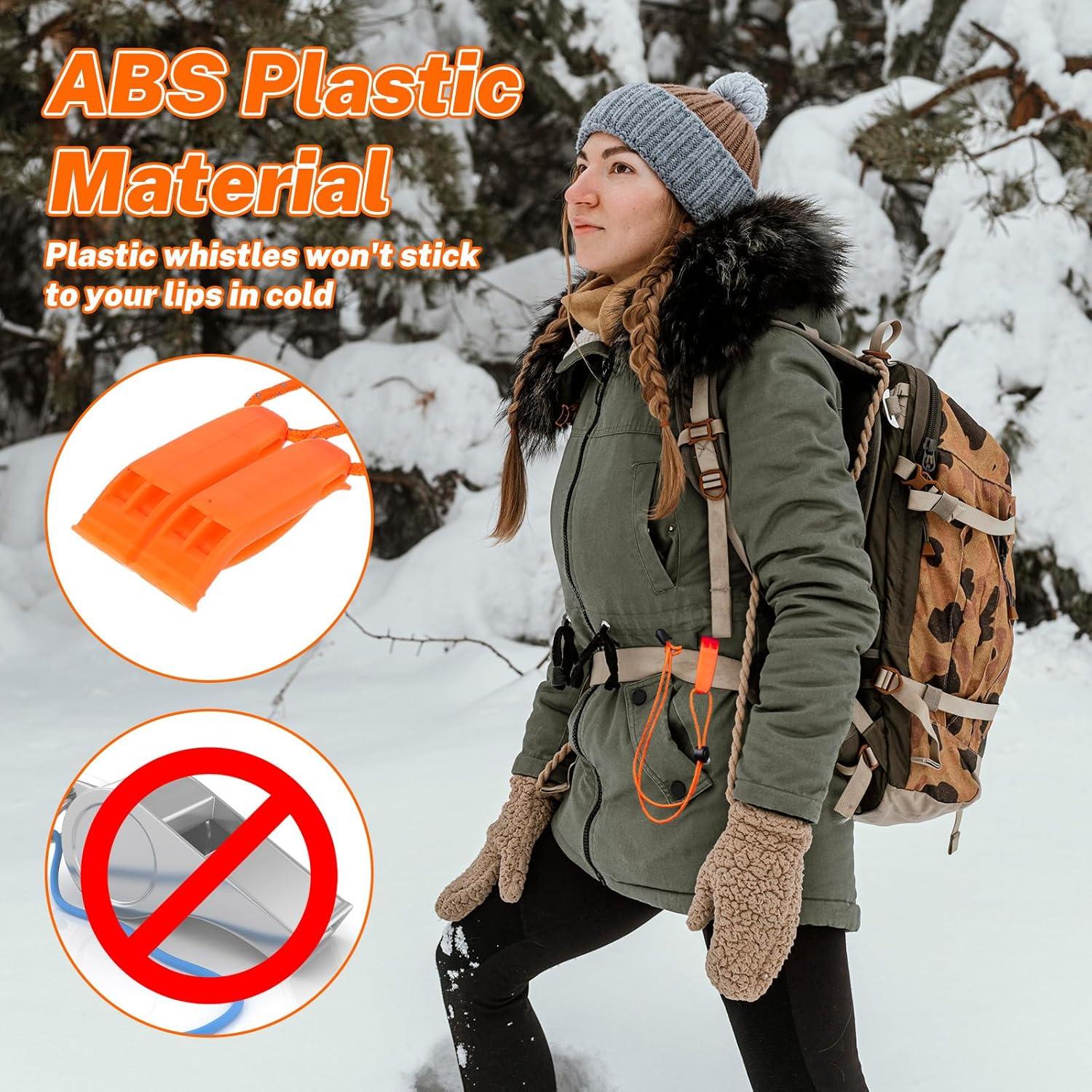 Silbatos de Emergencia Molain 6 Pcs con Cordón Reflectante