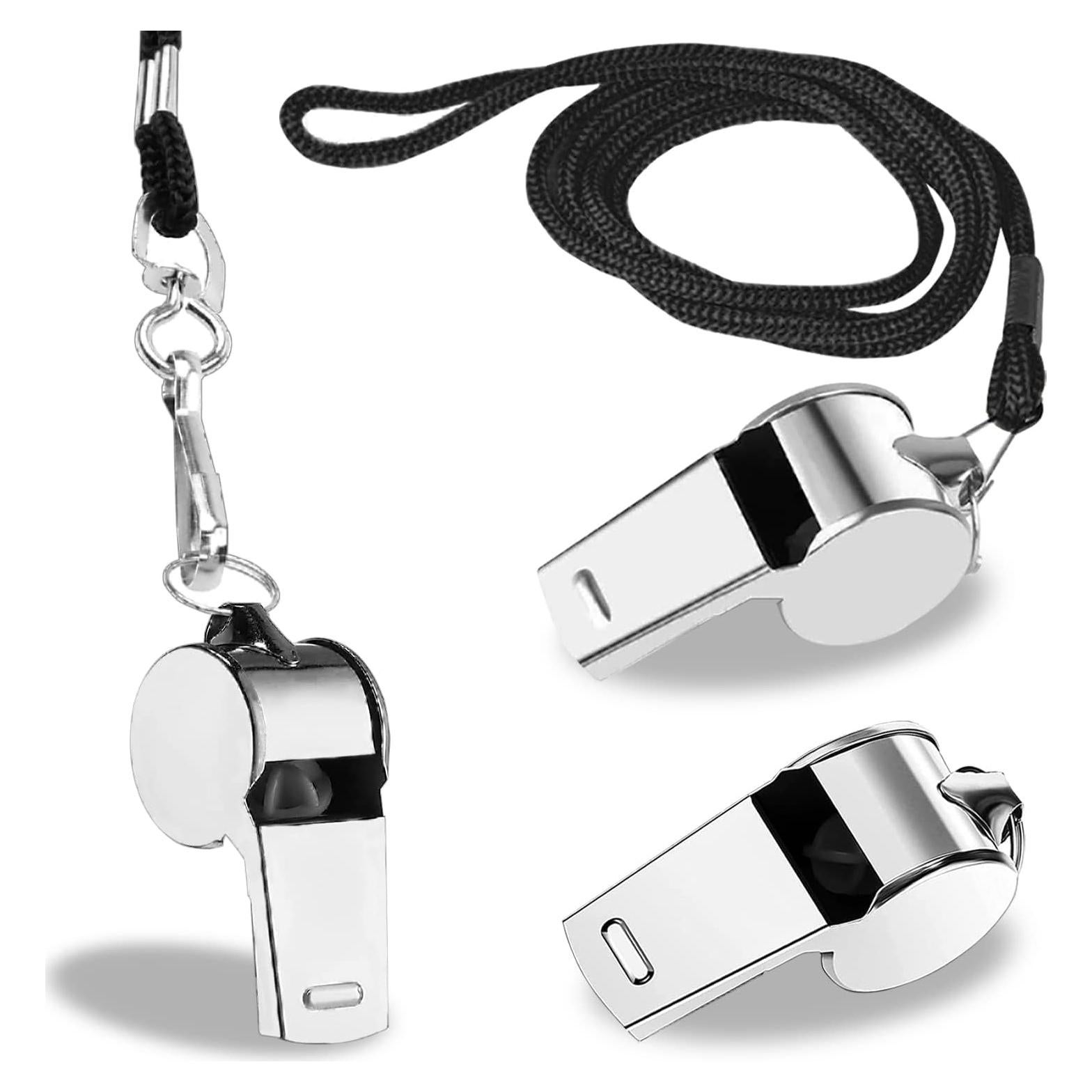 Silbato de Acero Inoxidable Tiankohelan 3 Pcs para Deportes