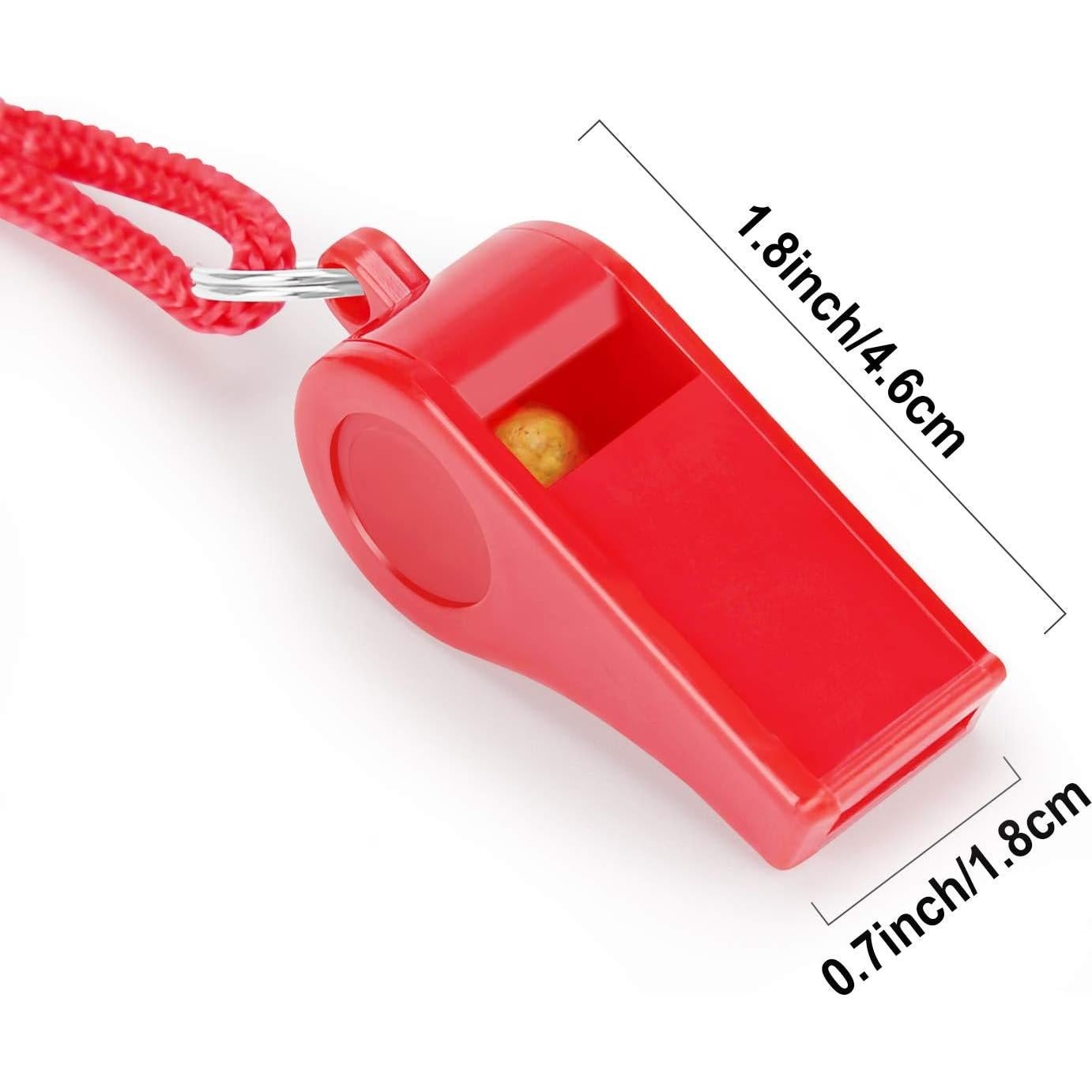 Silbato de Emergencia Fya 12PCS Rojo 120dB con Cordón