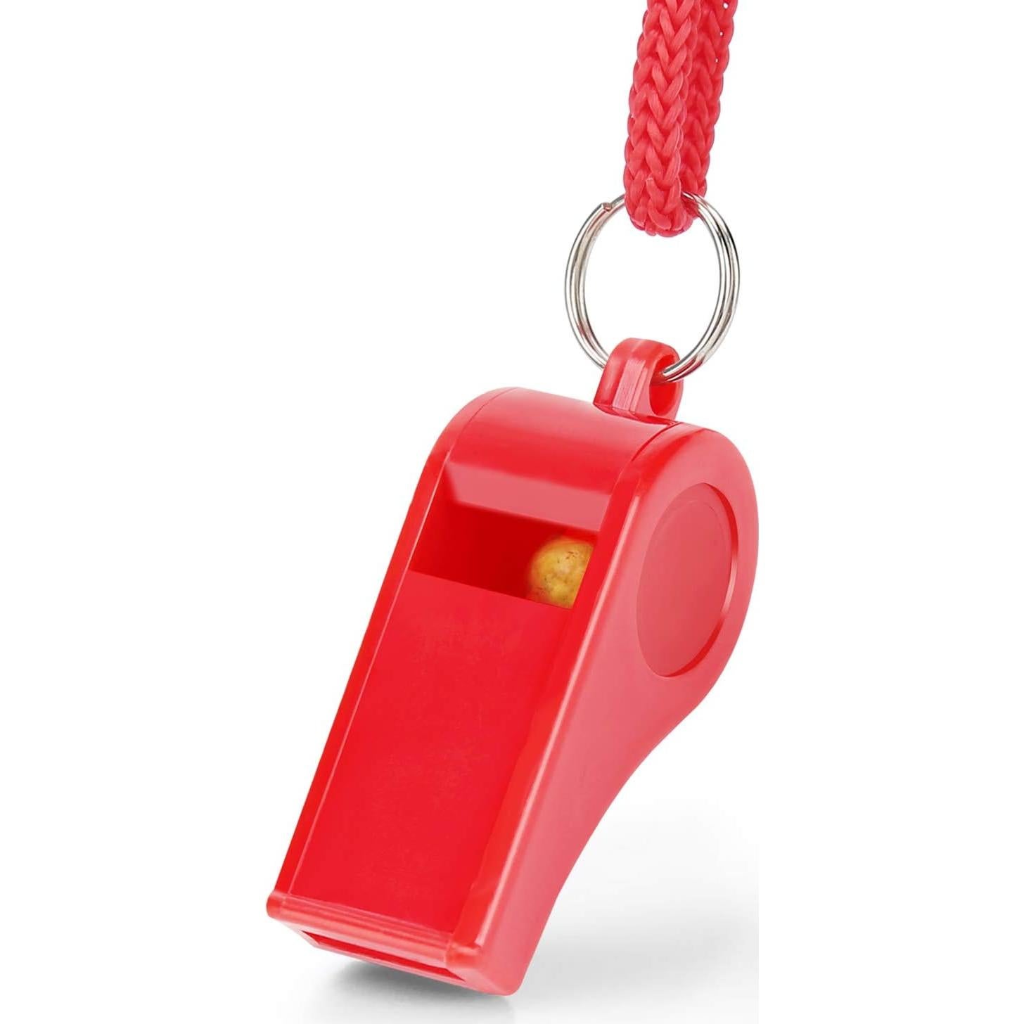 Silbato de Emergencia Fya 12PCS Rojo 120dB con Cordón