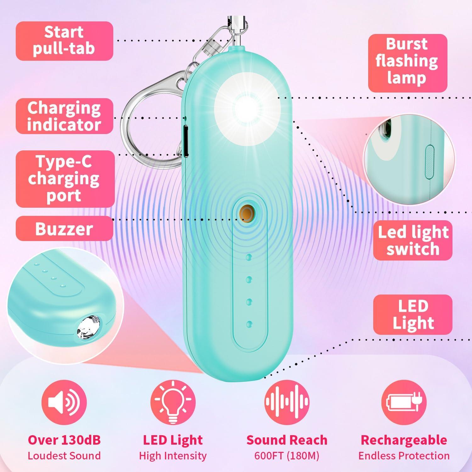 Alarma de Seguridad Personal Recargable 130dB Huizhou Aqua