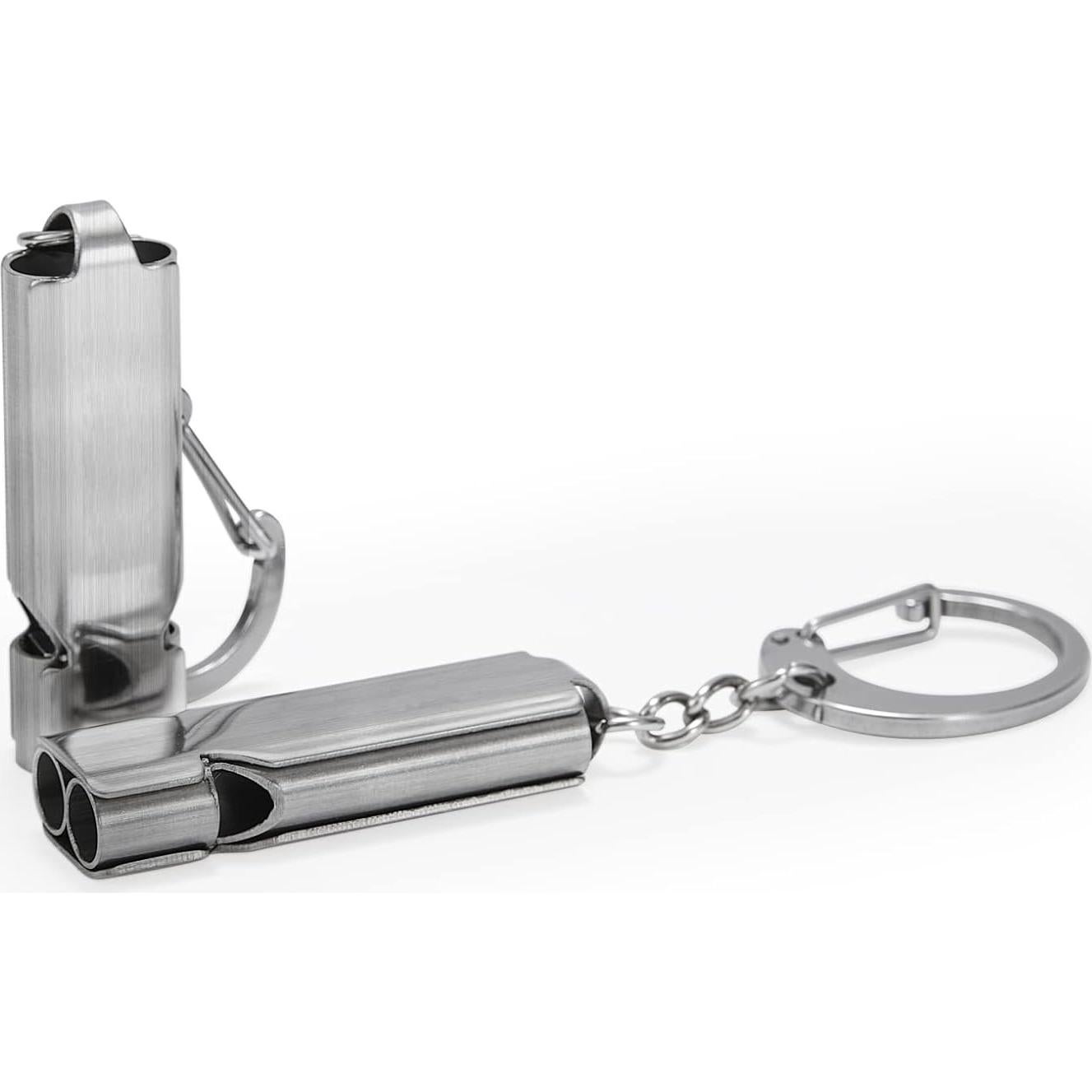 Silbato de Supervivencia AINOORA Acero Inoxidable 2 Piezas