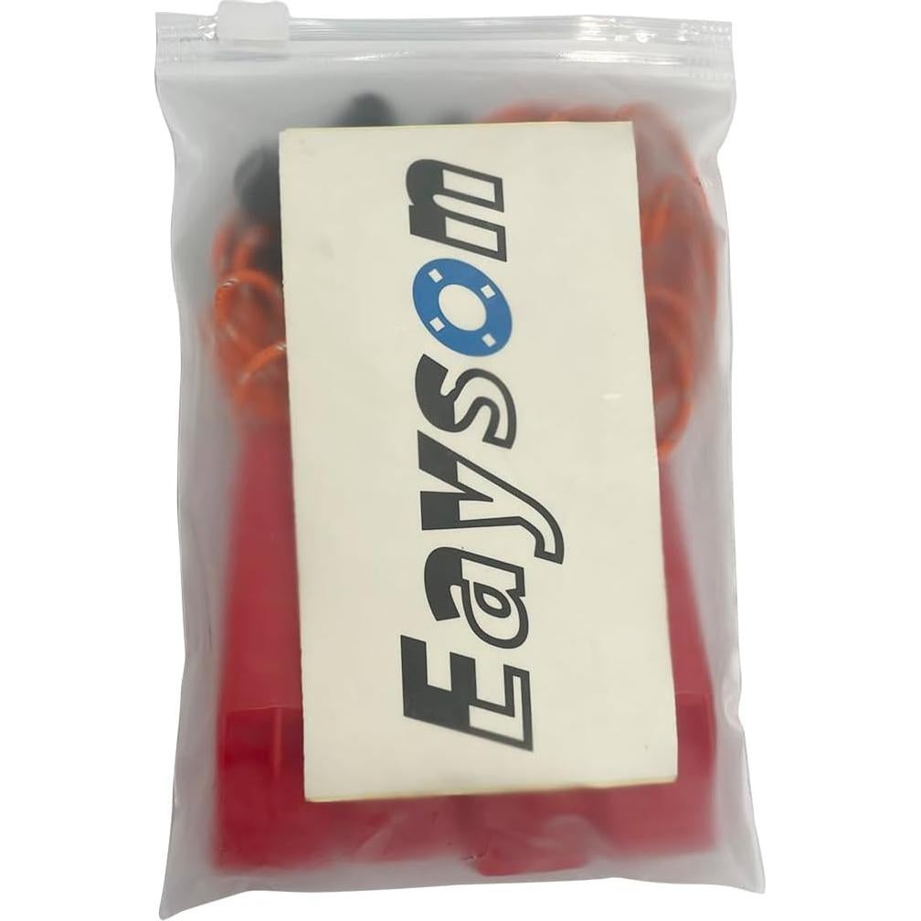 4 Silbatos de Emergencia Eayson con Cordón Ajustable Rojo