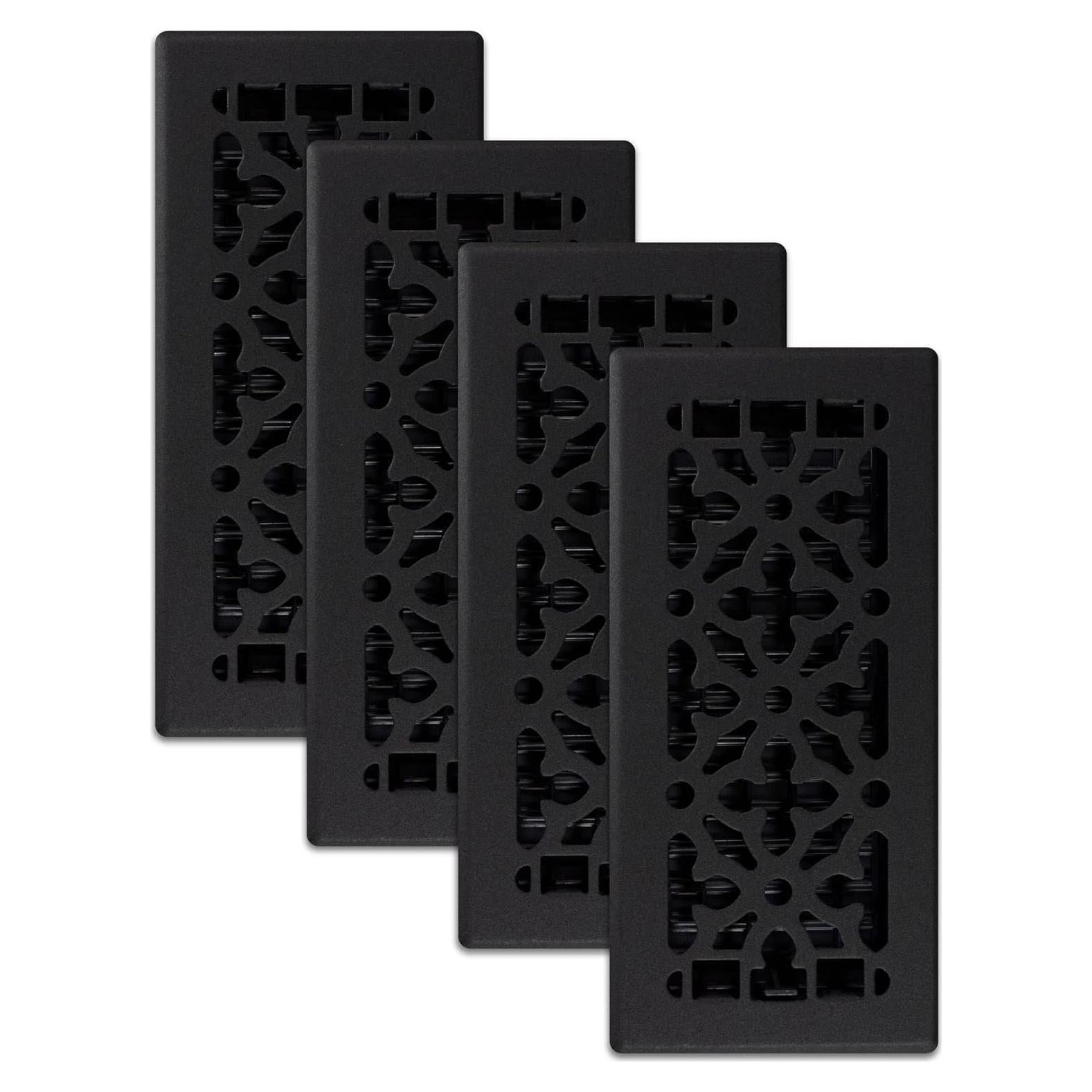 Rejilla de Piso Decor Grates AGH410-BLK, 10x25 cm, Negro Texturizado