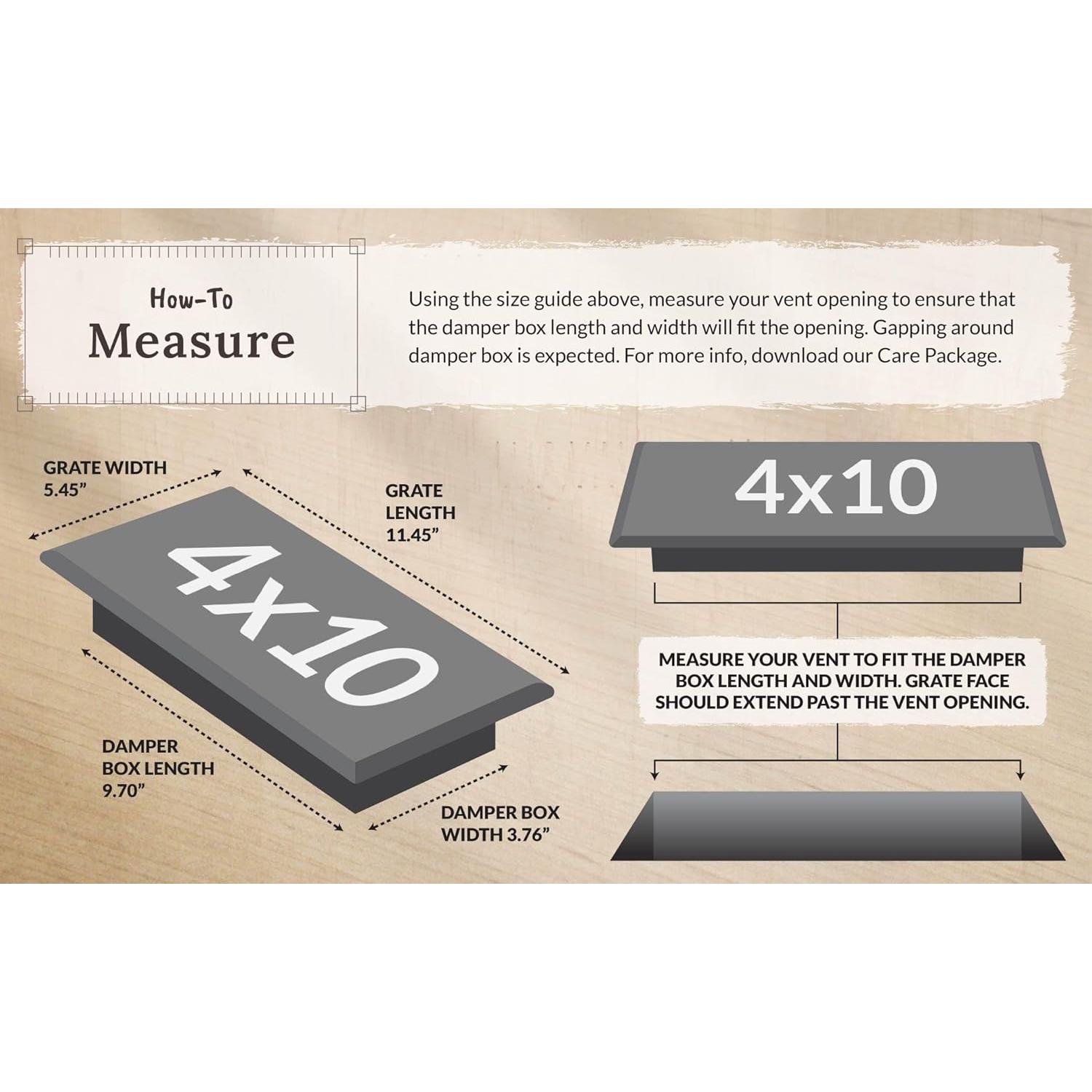 Rejilla de Piso Decor Grates AGH410-BLK, 10x25 cm, Negro Texturizado