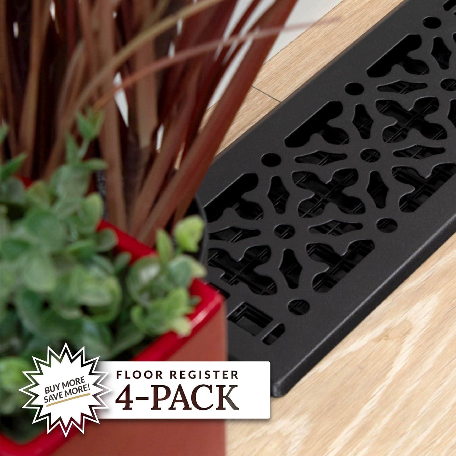 Rejilla de Piso Decor Grates AGH410-BLK, 10x25 cm, Negro Texturizado
