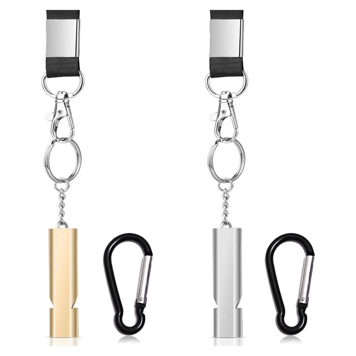 Silbatos de Emergencia Yauende 2 PCS Aluminio Ruidosos