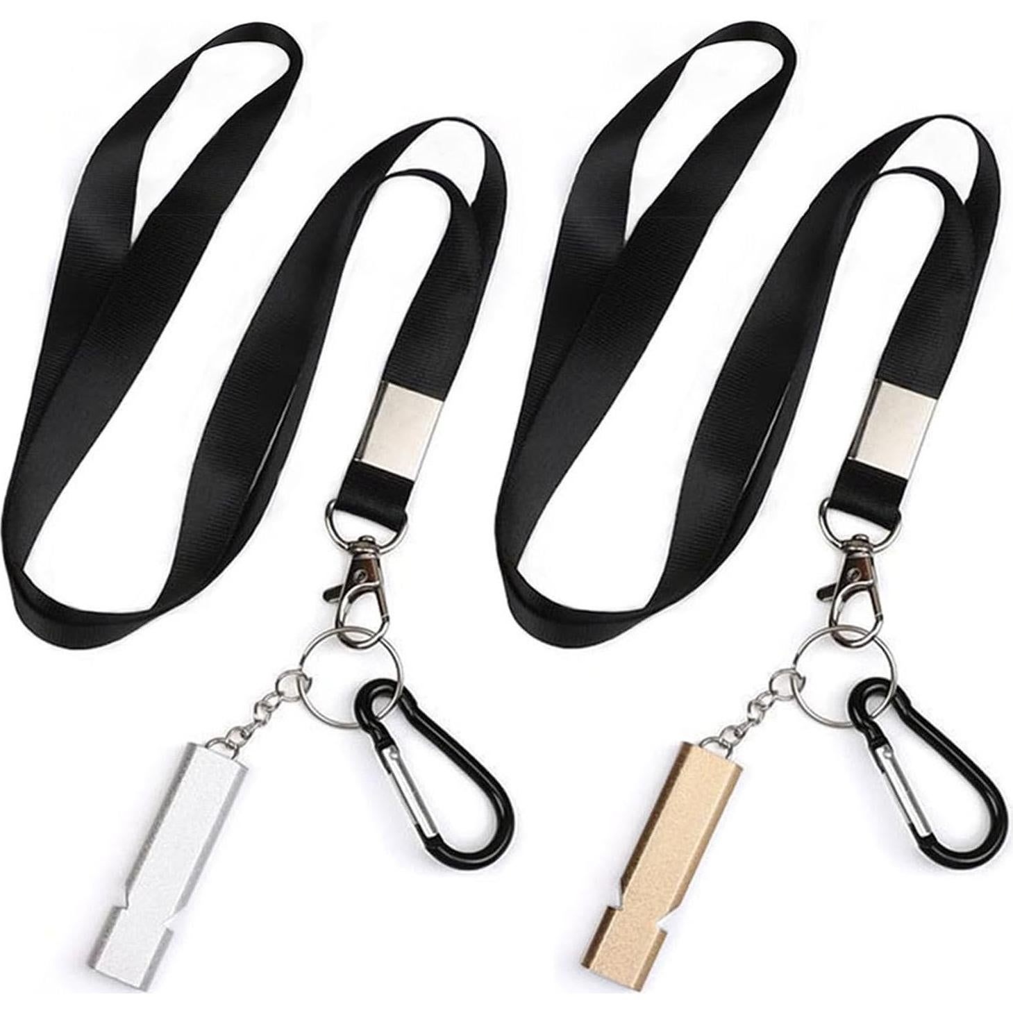 Silbatos de Emergencia Yauende 2 PCS Aluminio Ruidosos