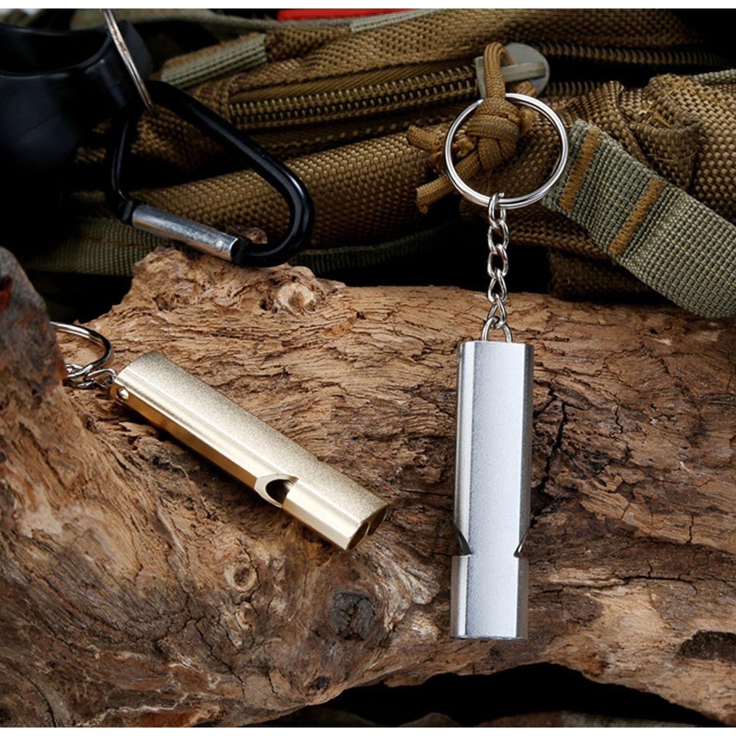 Silbatos de Emergencia Yauende 2 PCS Aluminio Ruidosos