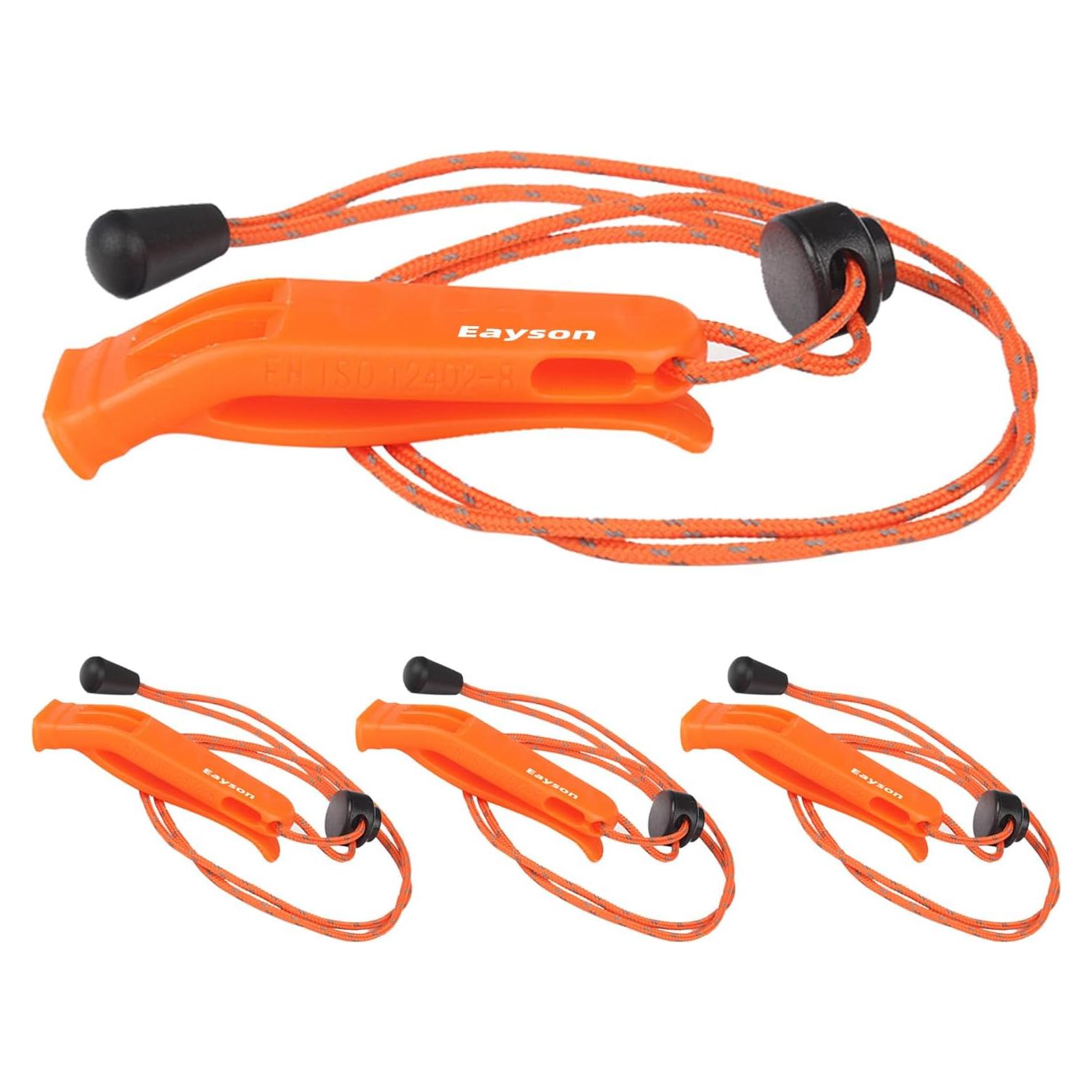 Silbato de Emergencia Eayson ES0009 Naranja 4 Piezas