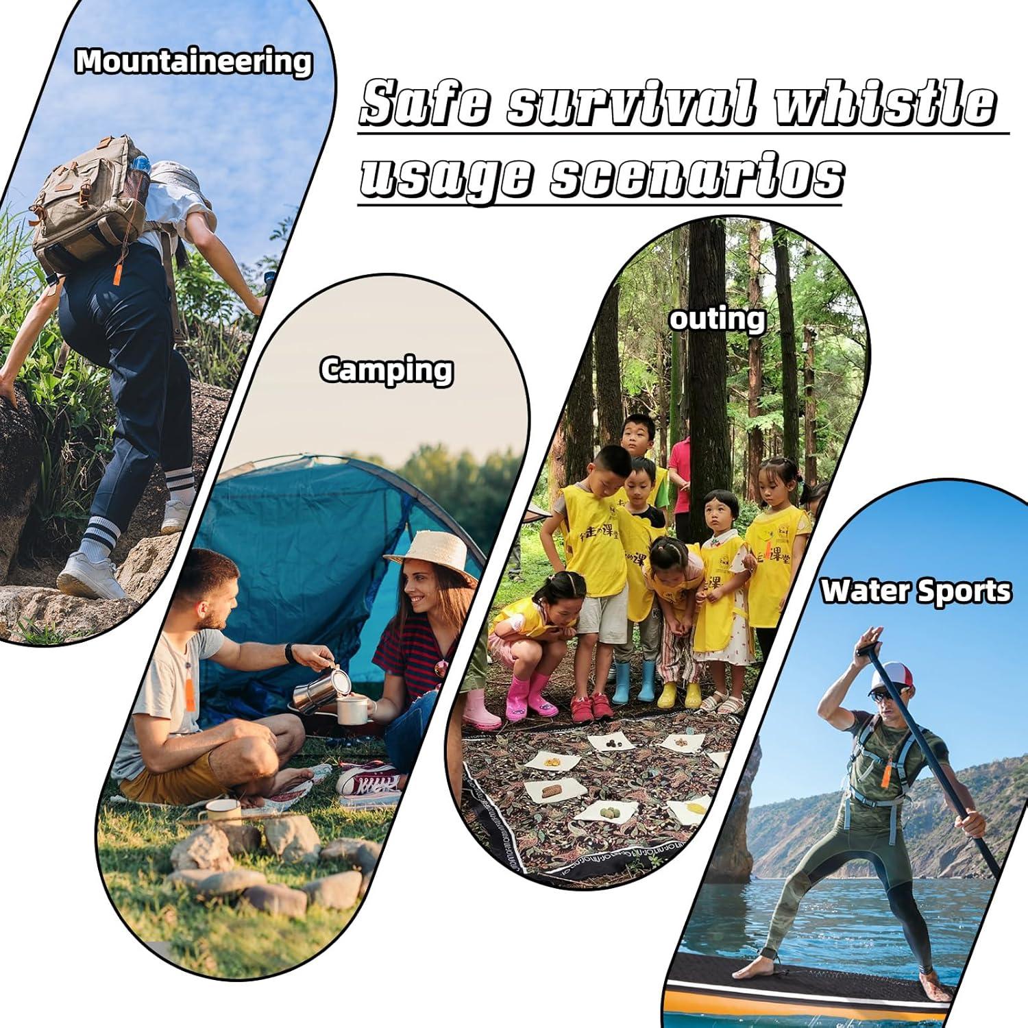 Silbato de Emergencia Eayson ES0009 Naranja 4 Piezas