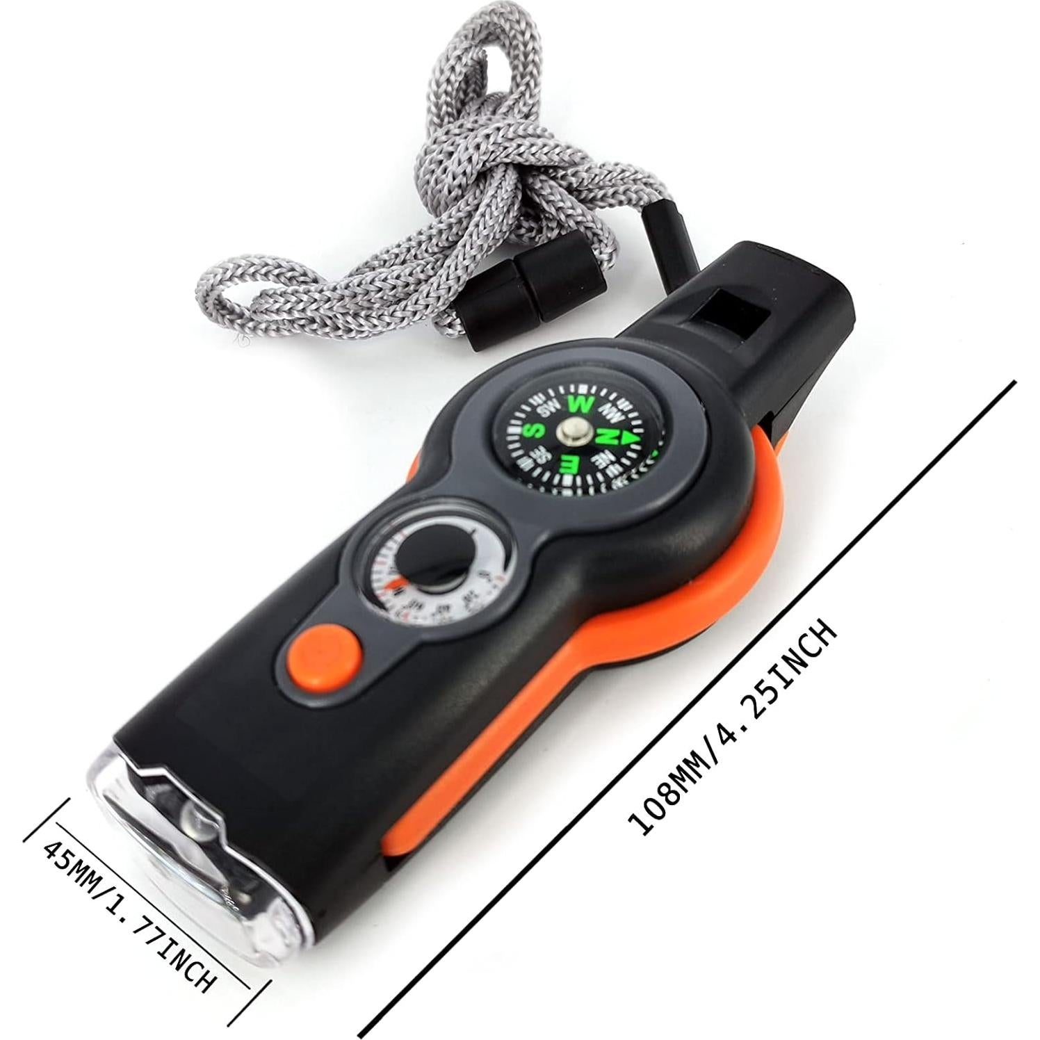 Silbato de Emergencia Splendorflying SFV09001 120dB Negro Naranja