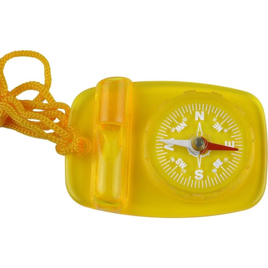 Brújula Skywalker con Lanyard y Silbato de Seguridad Amarillo