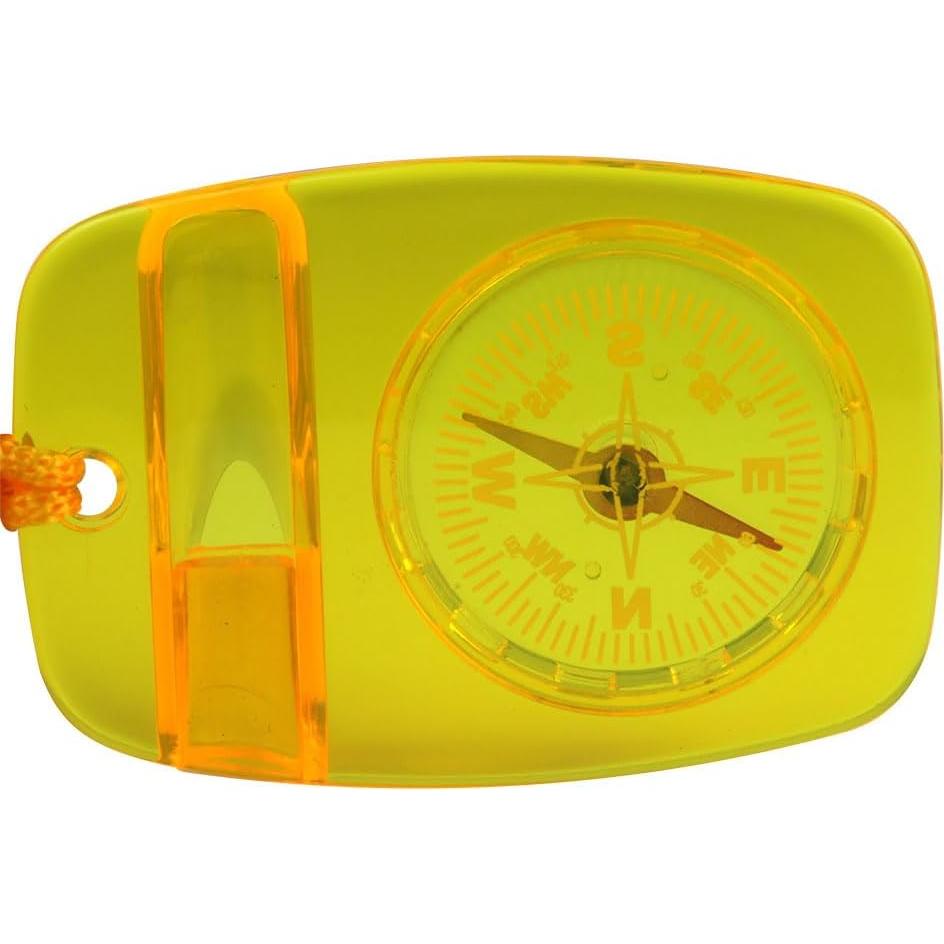 Brújula Skywalker con Lanyard y Silbato de Seguridad Amarillo