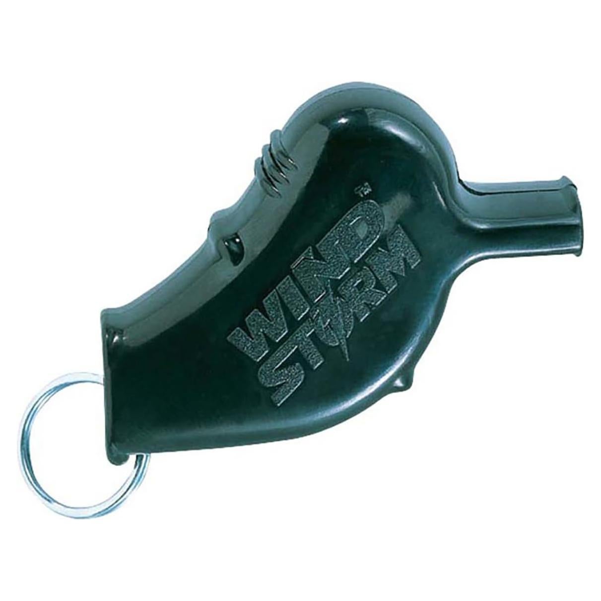 Silbato de Seguridad Storm Negro para Camping y Deportes