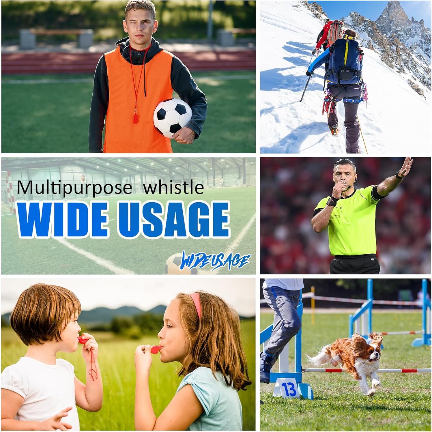 Silbatos de Plástico Flutesan 48 Piezas con Cordón Rojo