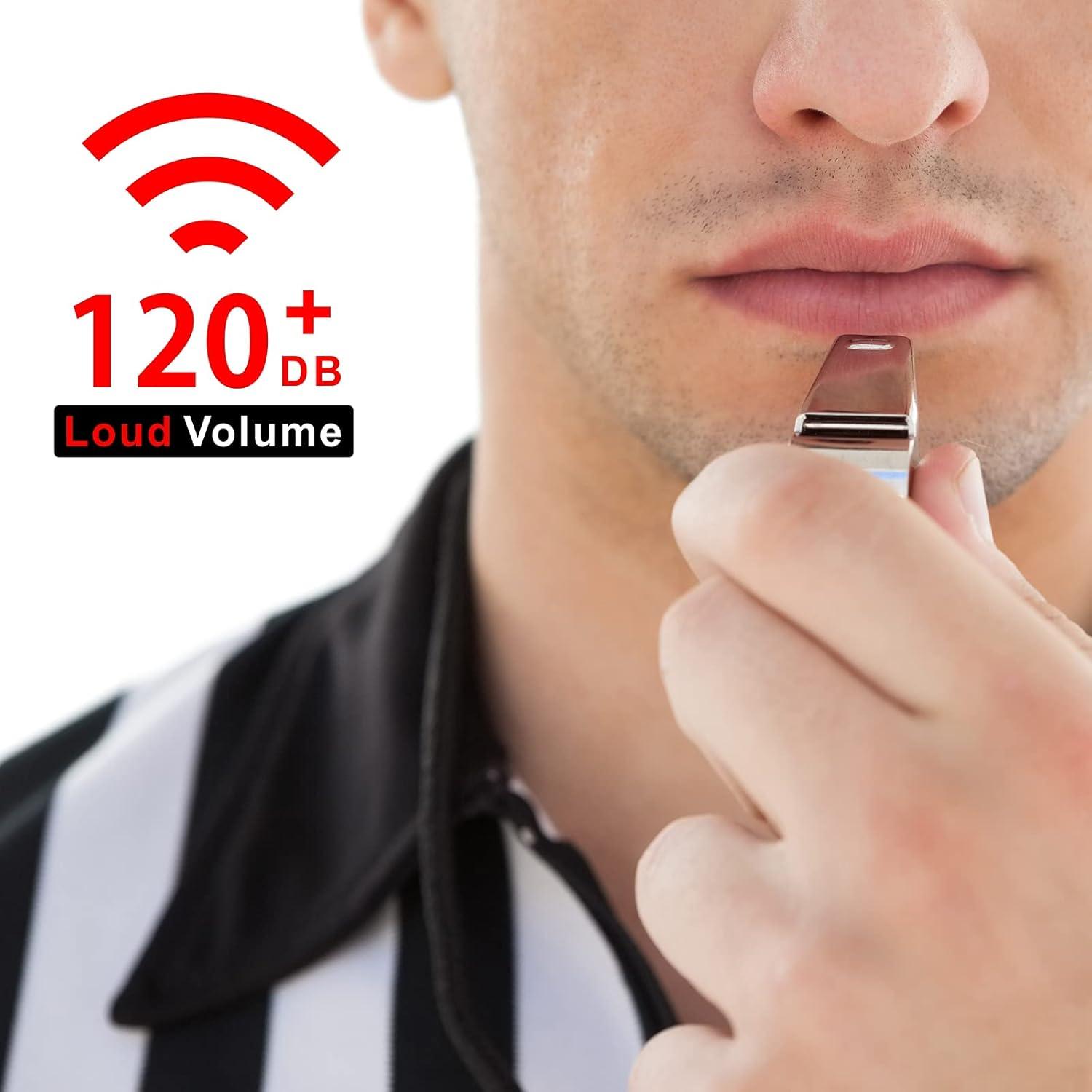 Silbato Deportivo AMBITIONJUMP de Metal con Cordón - 2 Paquetes