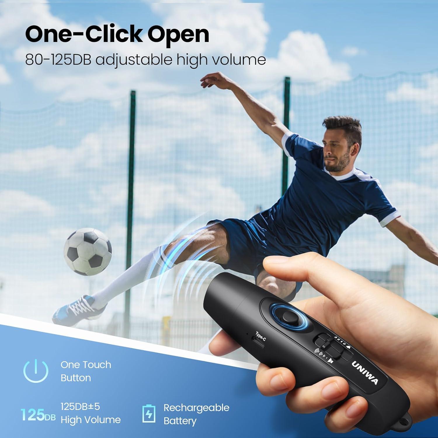 Silbato Electrónico UNIWA USB 3 Tonos para Árbitros y Seguridad