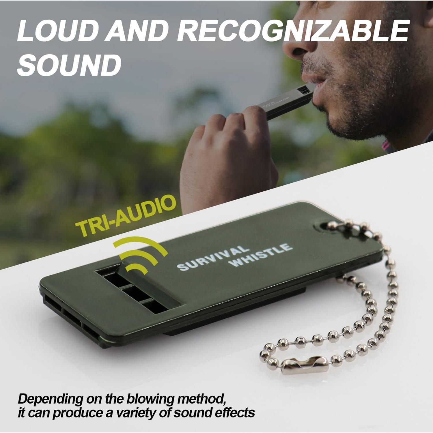 Silbatos de Emergencia Z-LEAP 12 Paquetes Verde Militar