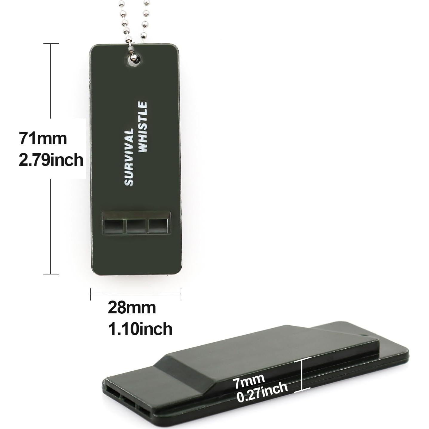 Silbatos de Emergencia Z-LEAP 12 Paquetes Verde Militar
