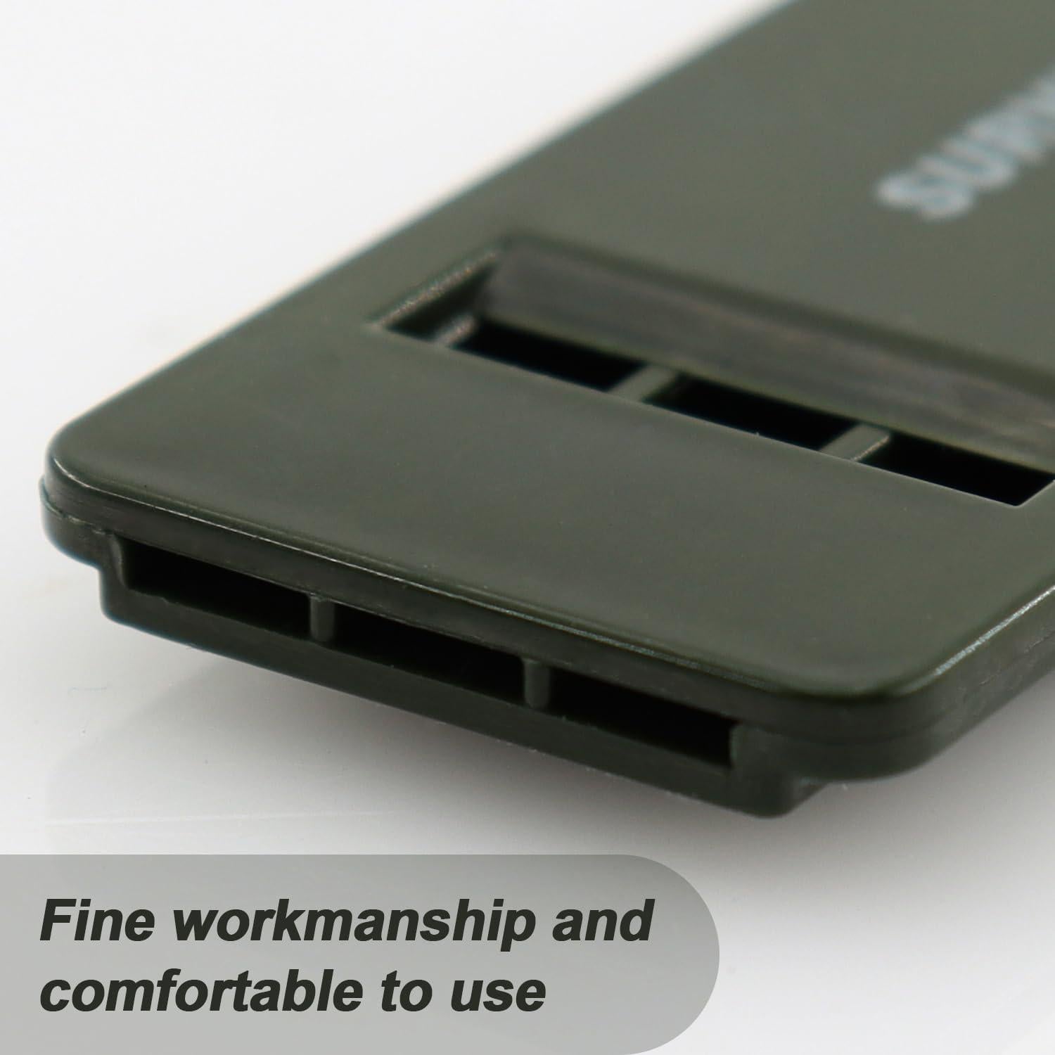 Silbatos de Emergencia Z-LEAP 12 Paquetes Verde Militar