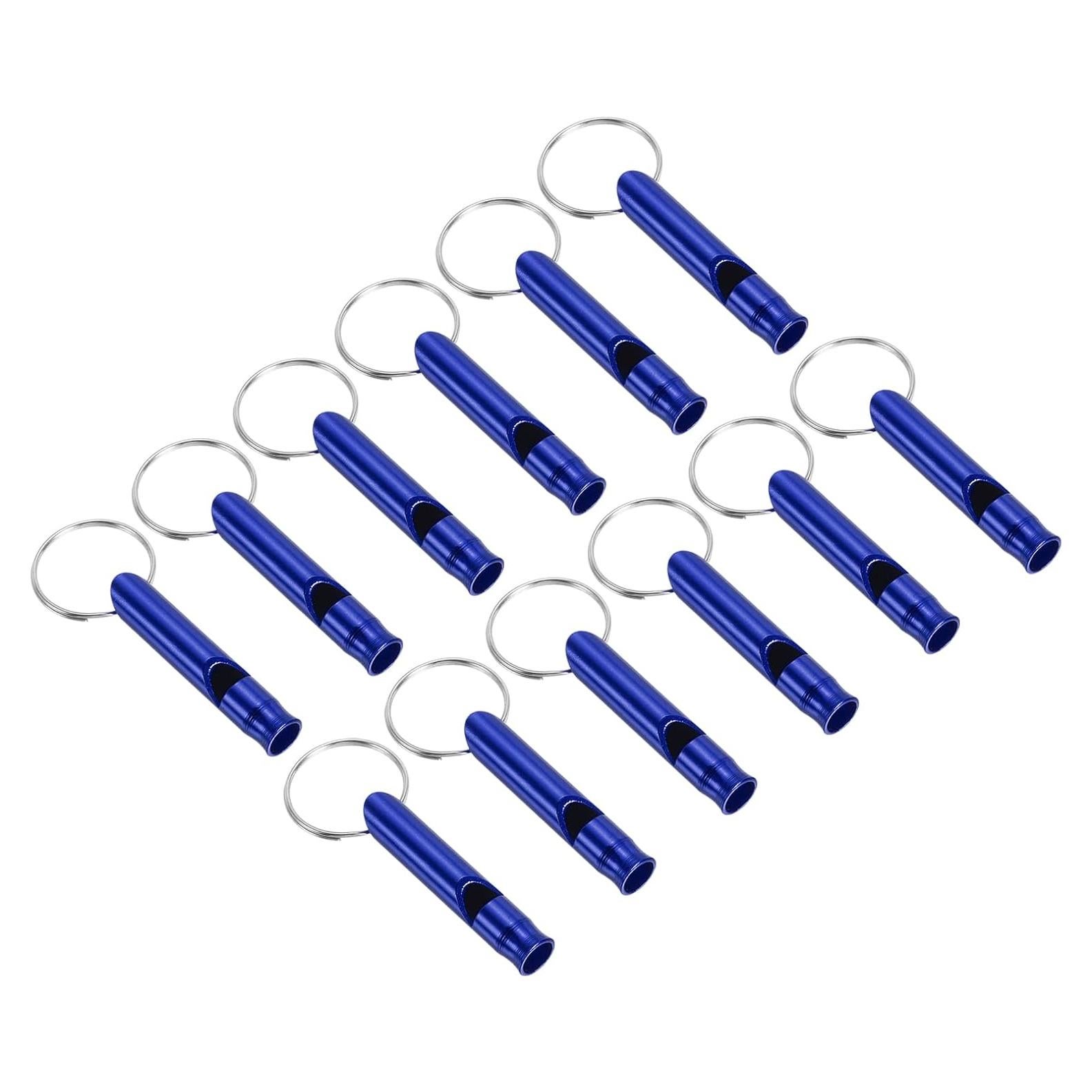 Silbato de Emergencia PATIKIL de Aluminio Azul - 12 Piezas