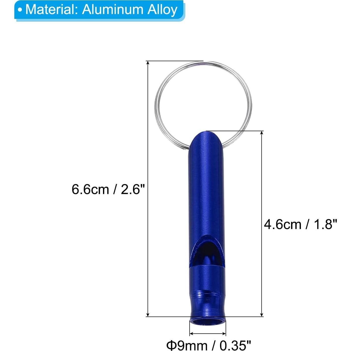 Silbato de Emergencia PATIKIL de Aluminio Azul - 12 Piezas