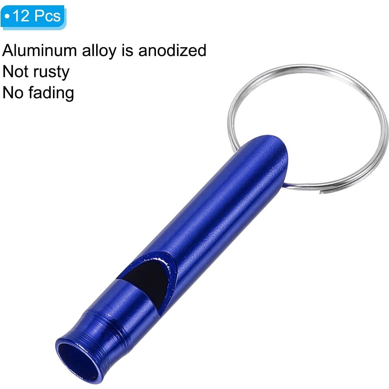 Silbato de Emergencia PATIKIL de Aluminio Azul - 12 Piezas