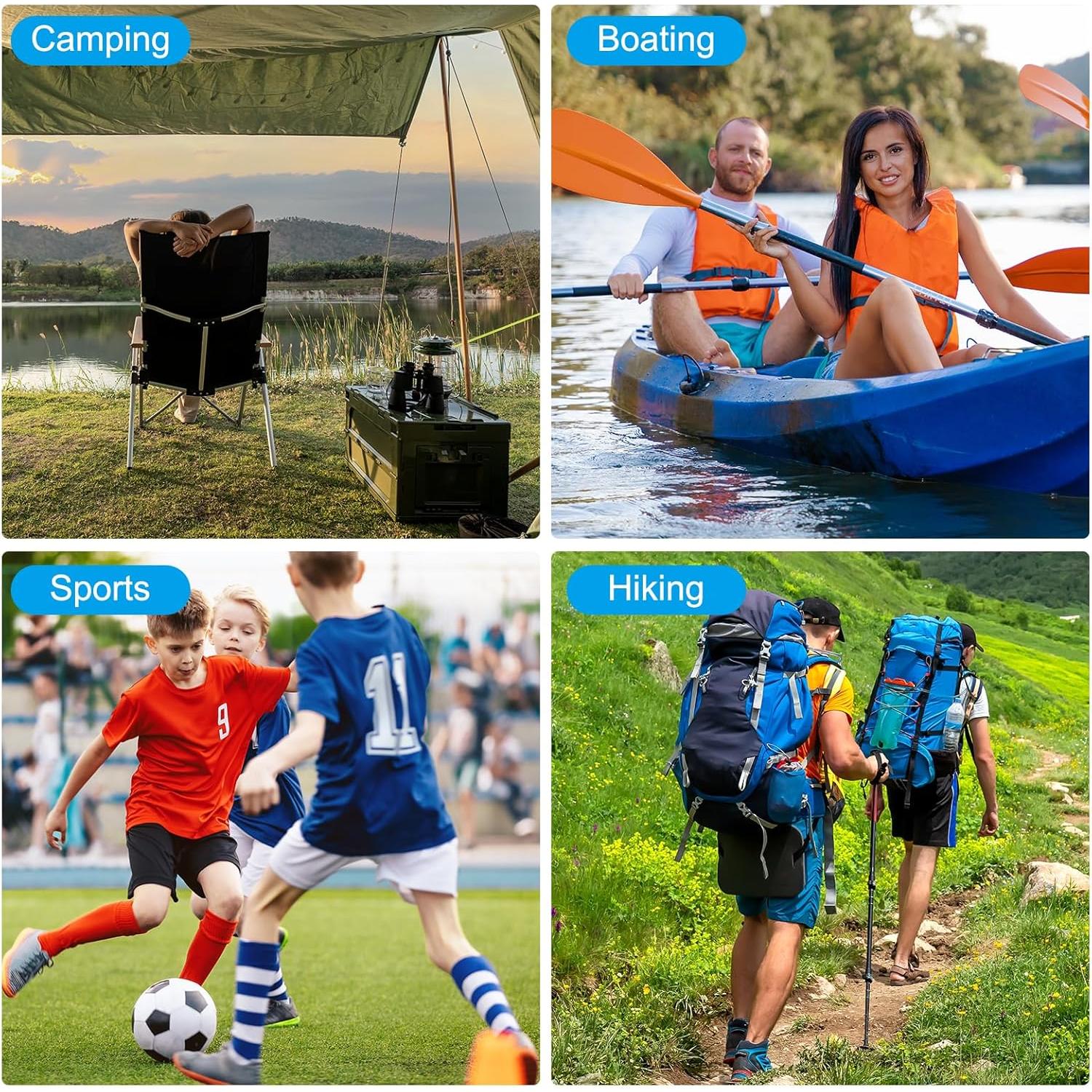 Silbato de Emergencia PATIKIL de Aluminio Azul - 12 Piezas