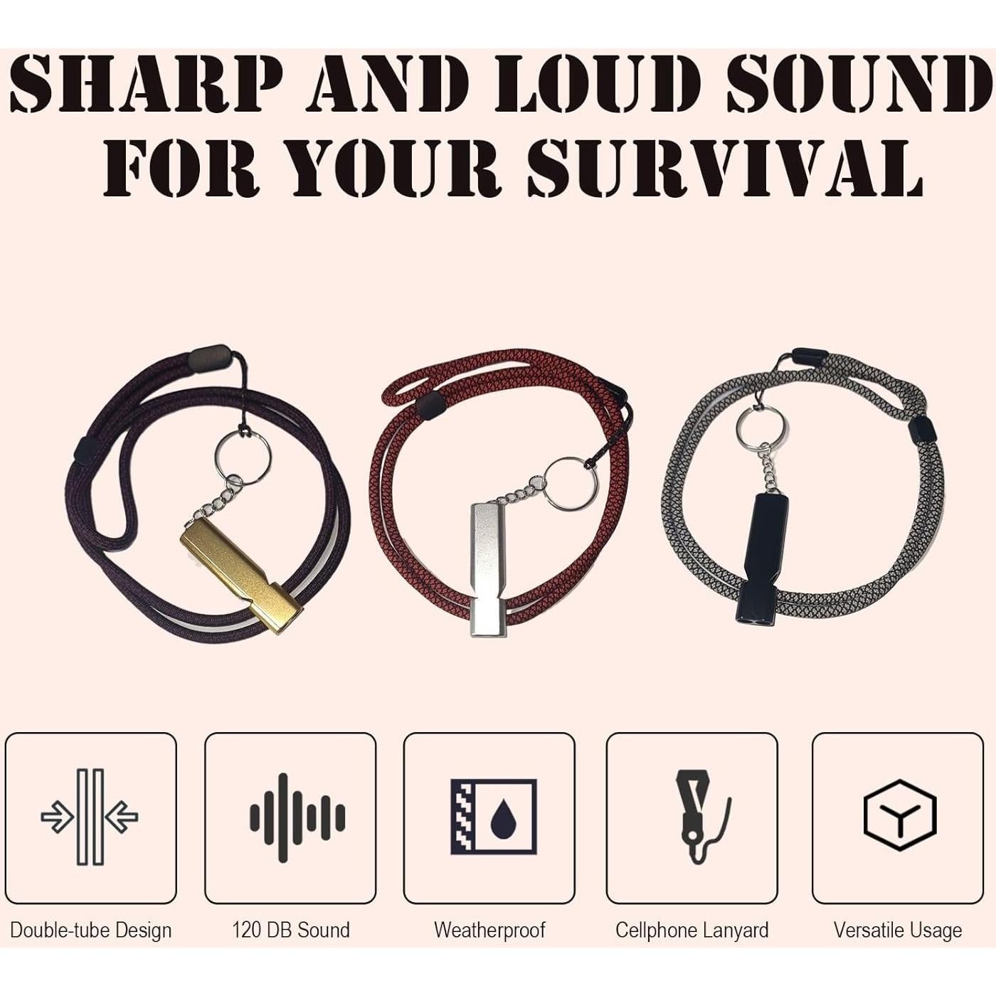 Paquete de 3 Silbatos de Seguridad UGrandF UF-Outdoor 102