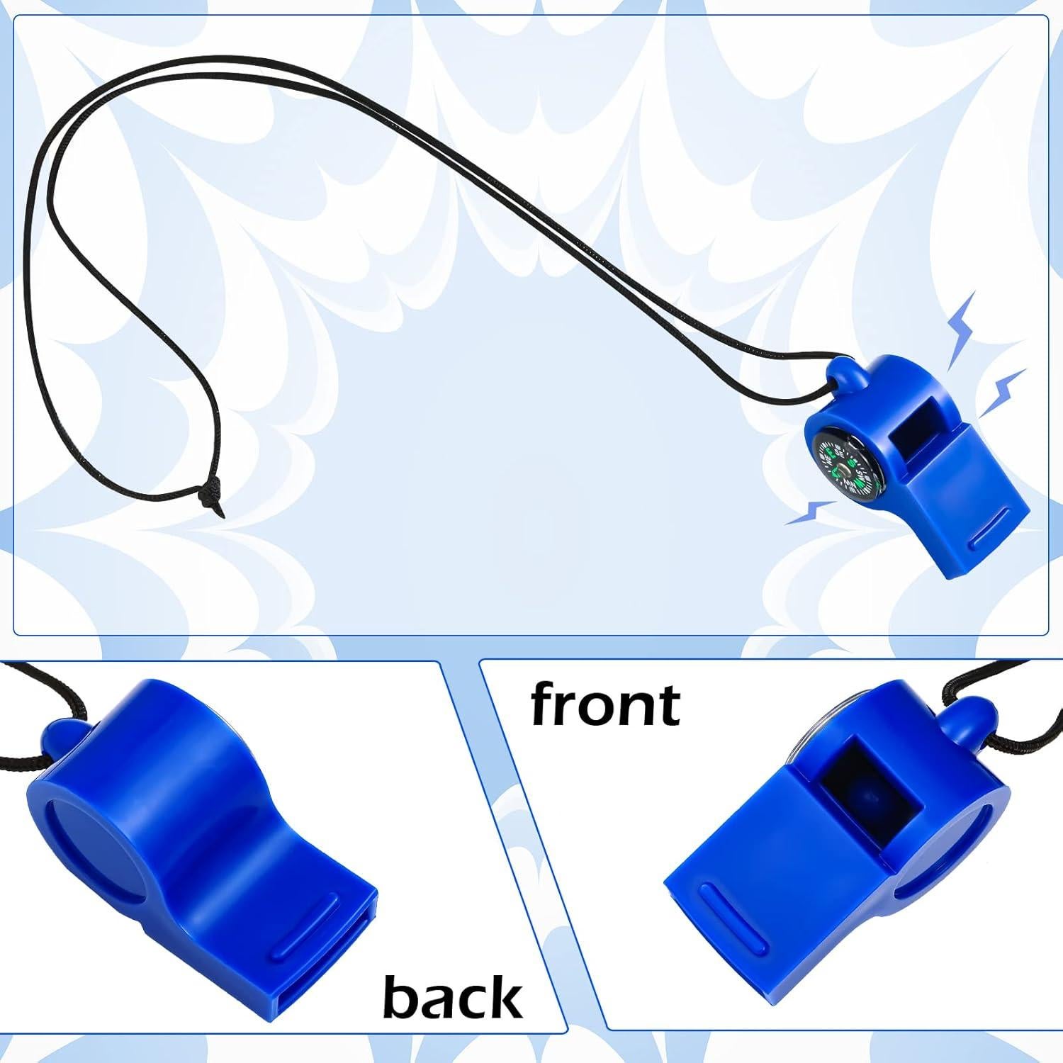 Silbato Brújula 2 en 1 Lothee - 7 Pzs Coloridos para Emergencia