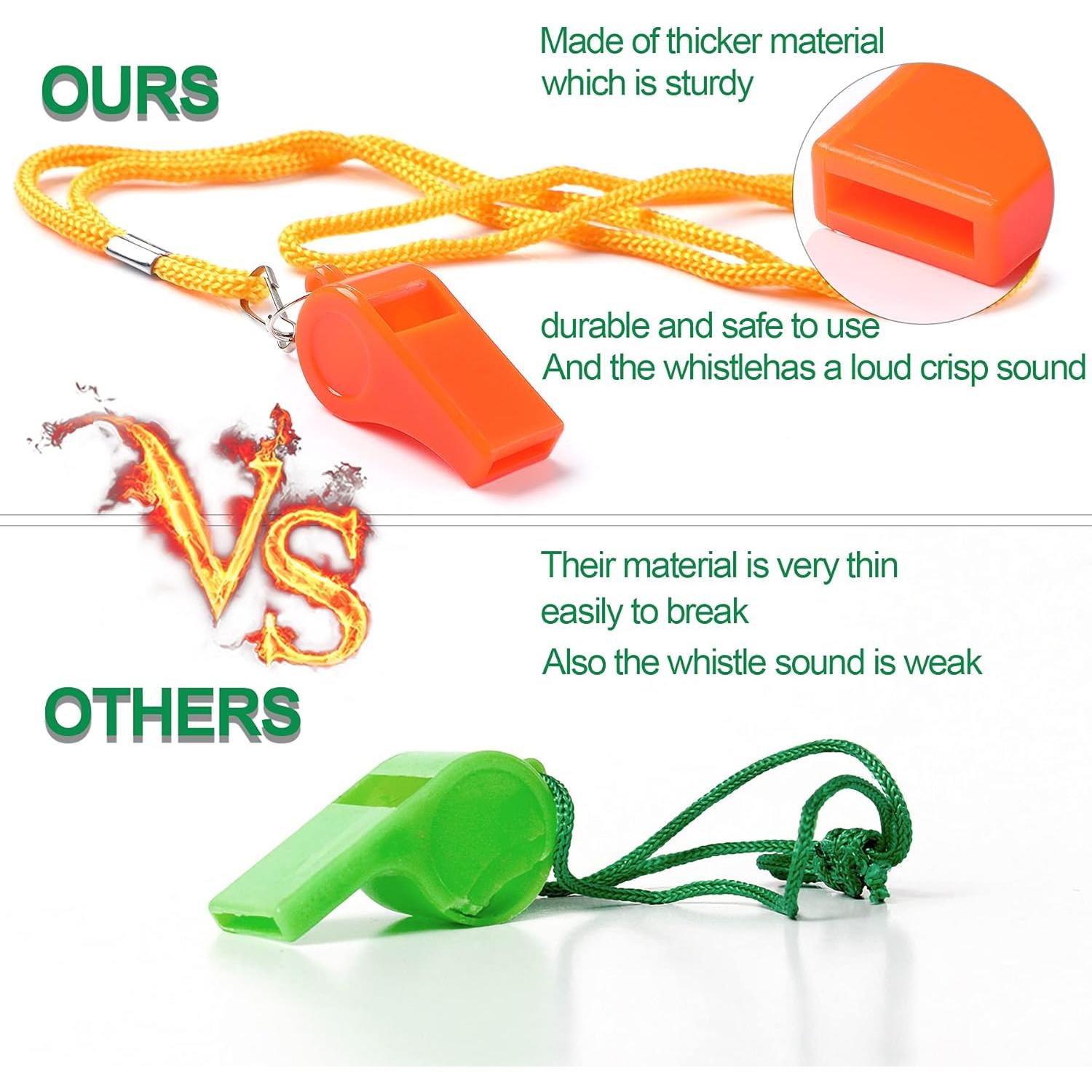 Silbatos Deportivos SANNIX 7 Piezas con Cordón Multicolor