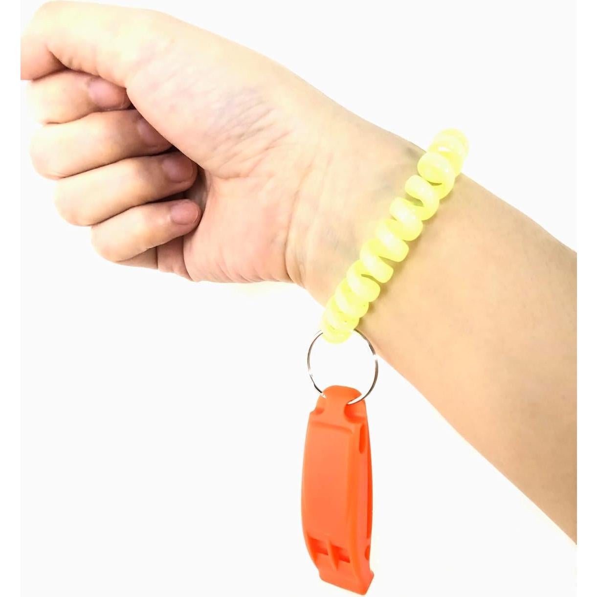 Silbato de Emergencia Doble Tubo 2LL4HM Naranja 2 Paquetes