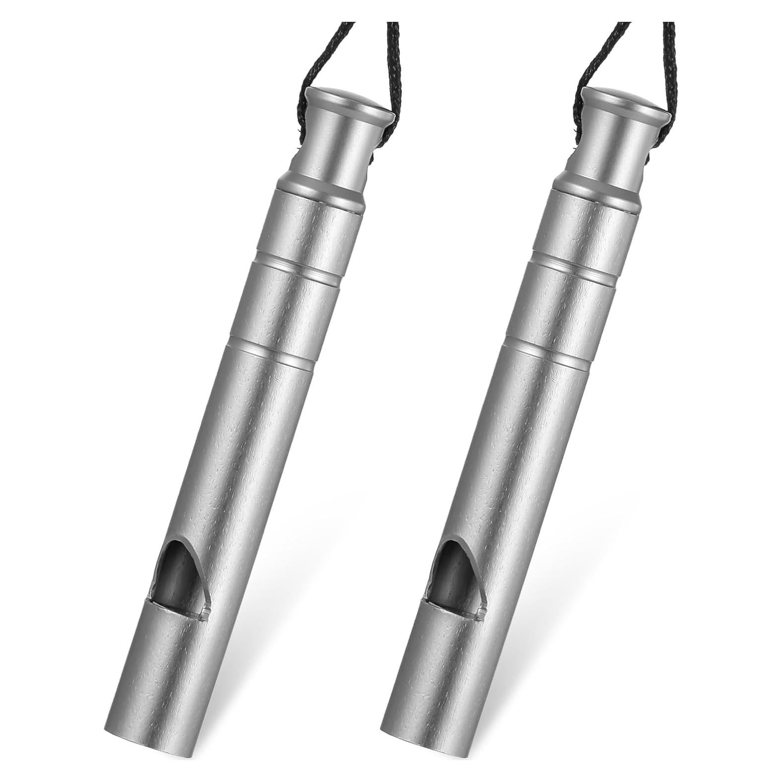 Silbato de Emergencia Titanio ElevateTech 120dB 2 Pcs Plata