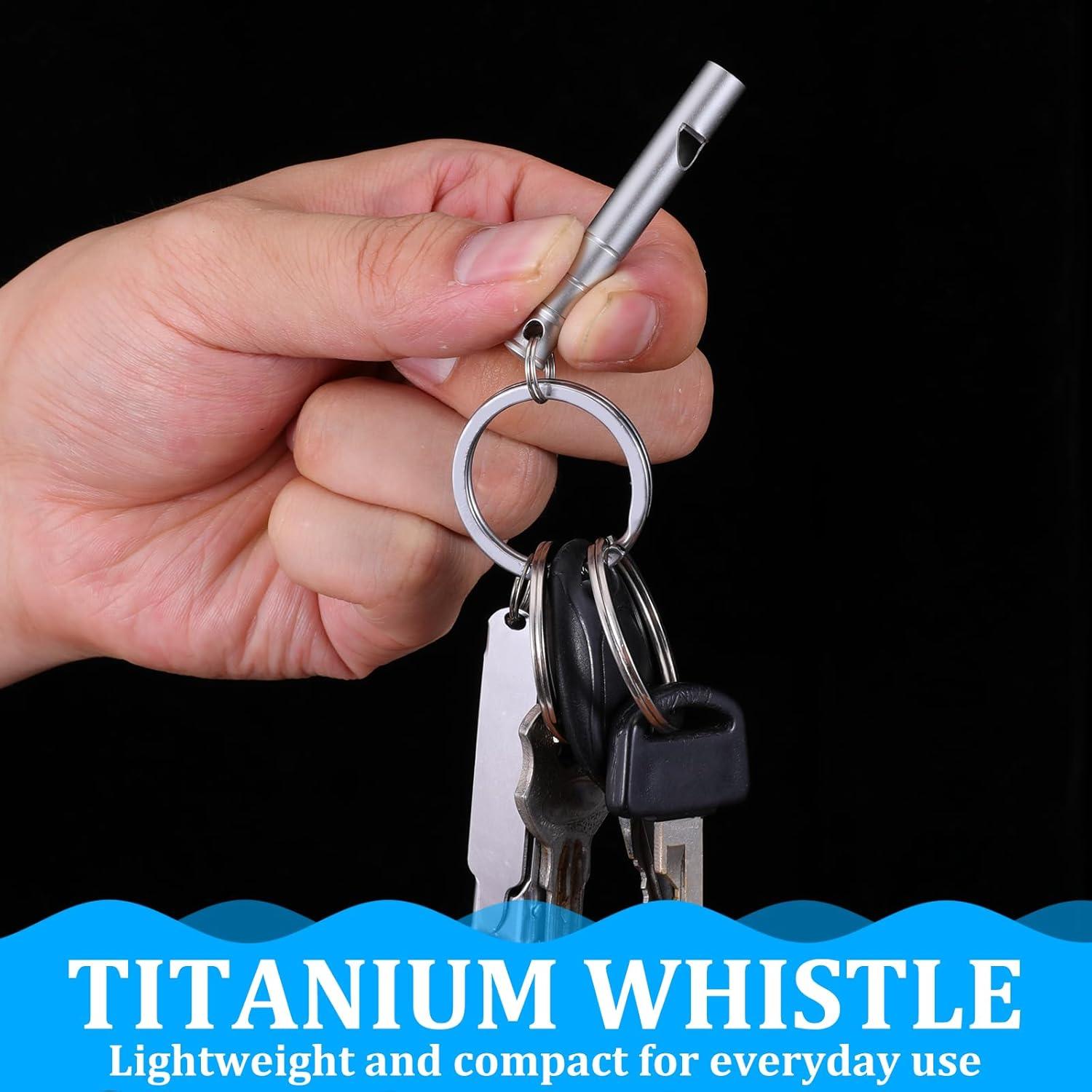 Silbato de Emergencia Titanio ElevateTech 120dB 2 Pcs Plata