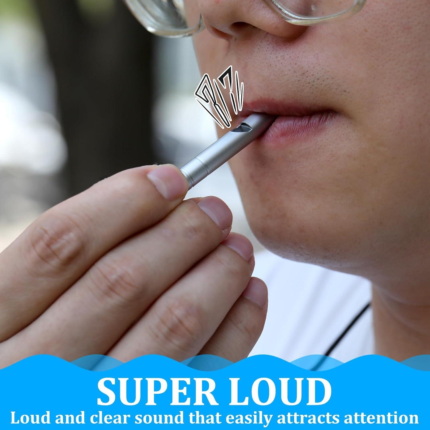 Silbato de Emergencia Titanio ElevateTech 120dB 2 Pcs Plata