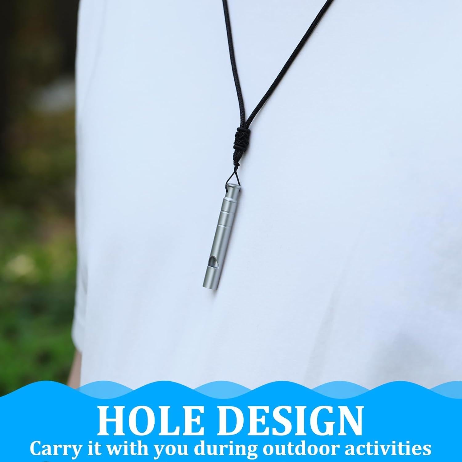 Silbato de Emergencia Titanio ElevateTech 120dB 2 Pcs Plata