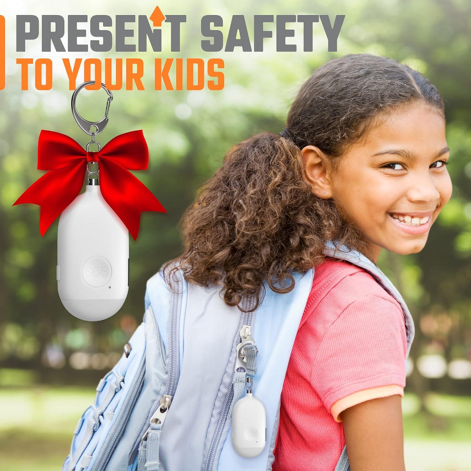 Alarma Personal Recargable WETEN 130dB con Luz LED - Negro y Blanco