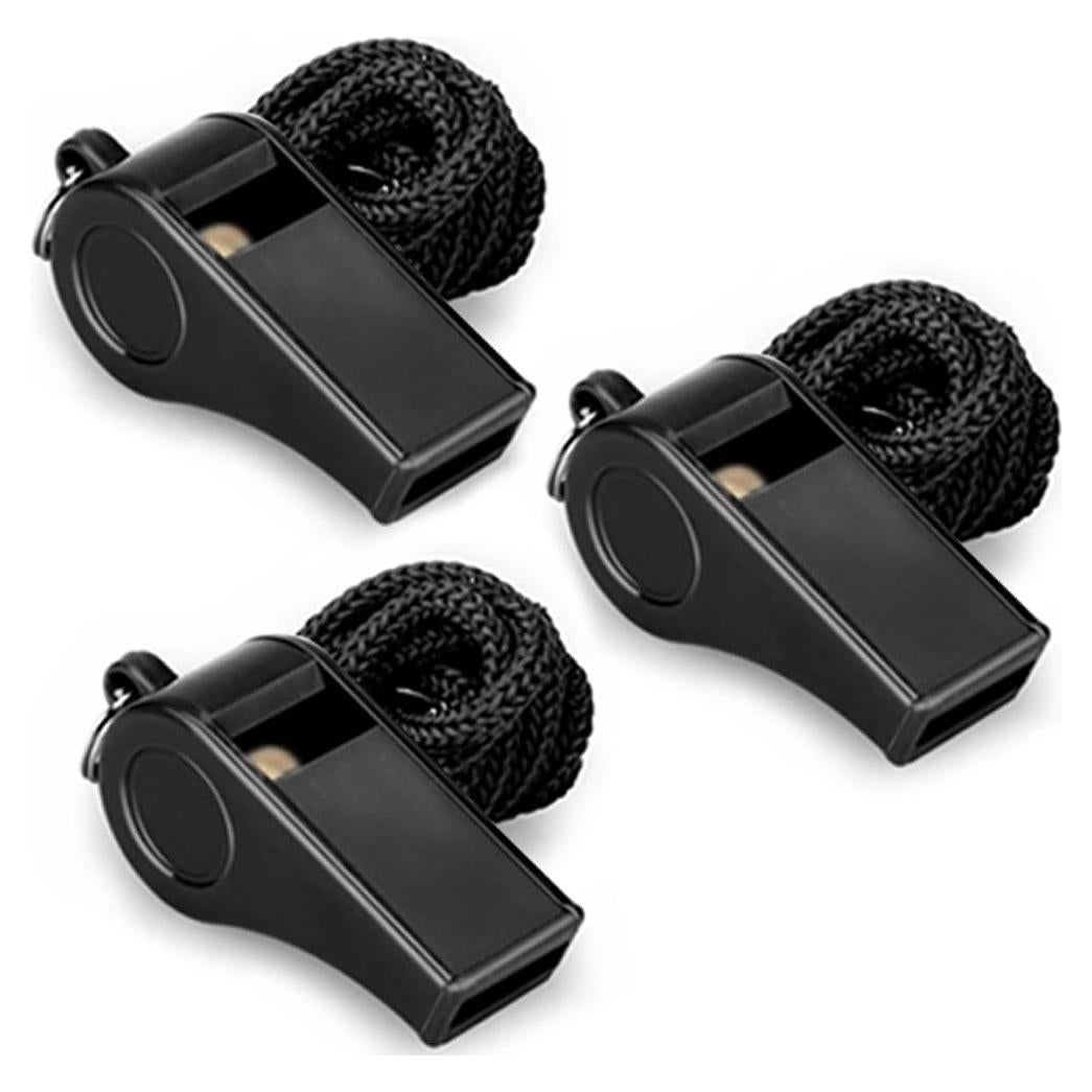 Silbato Deportivo Hipat - 3 Paquetes con Cordón, Sonido 120dB