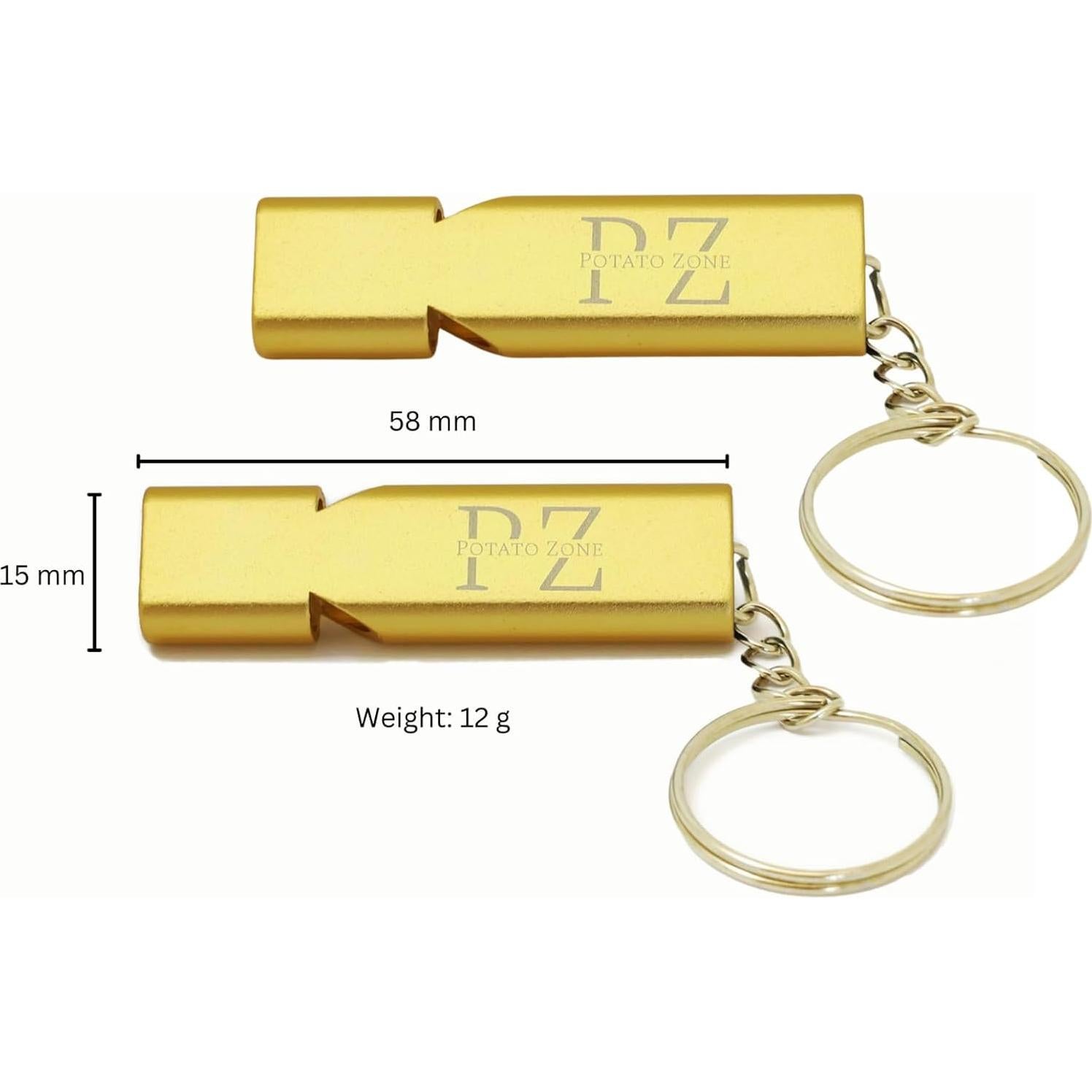 Silbato de Supervivencia Potato Zone 120dB Aluminio Portátil