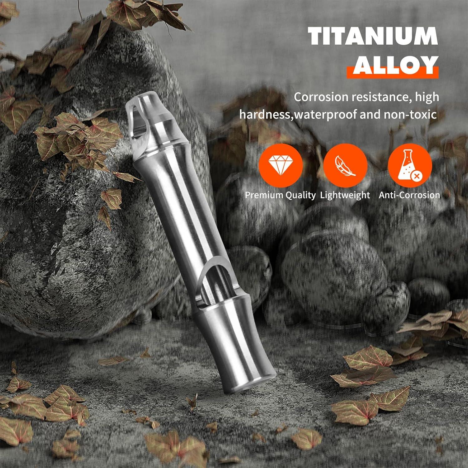 Silbato de Titanio Dantoel Super Ruidoso 120dB para Emergencias